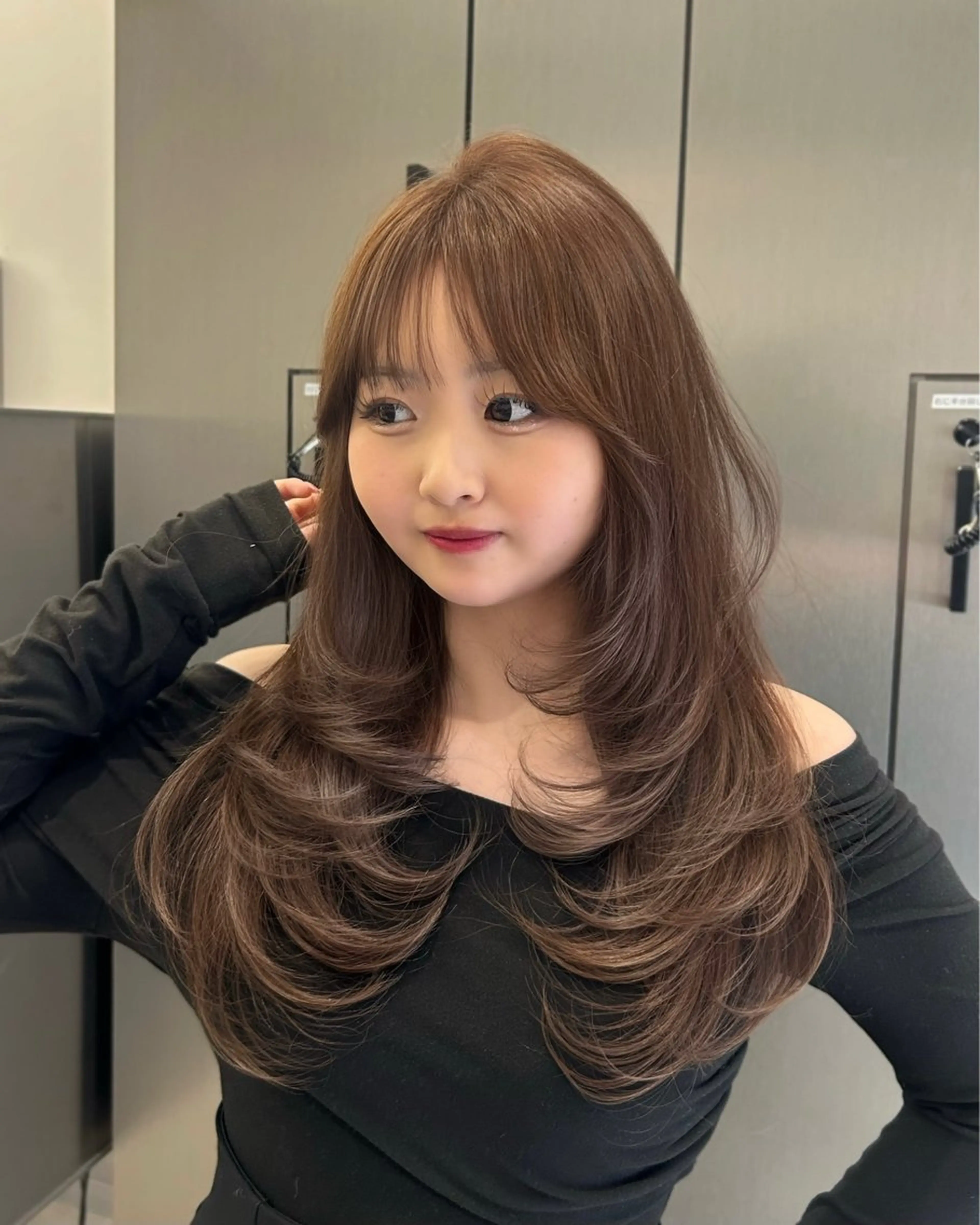 ロング レイヤーカット カット ヘアカラー トリートメント 大人レイヤー/艶美髪 🇺🇸TOMONAのヘアスタイル