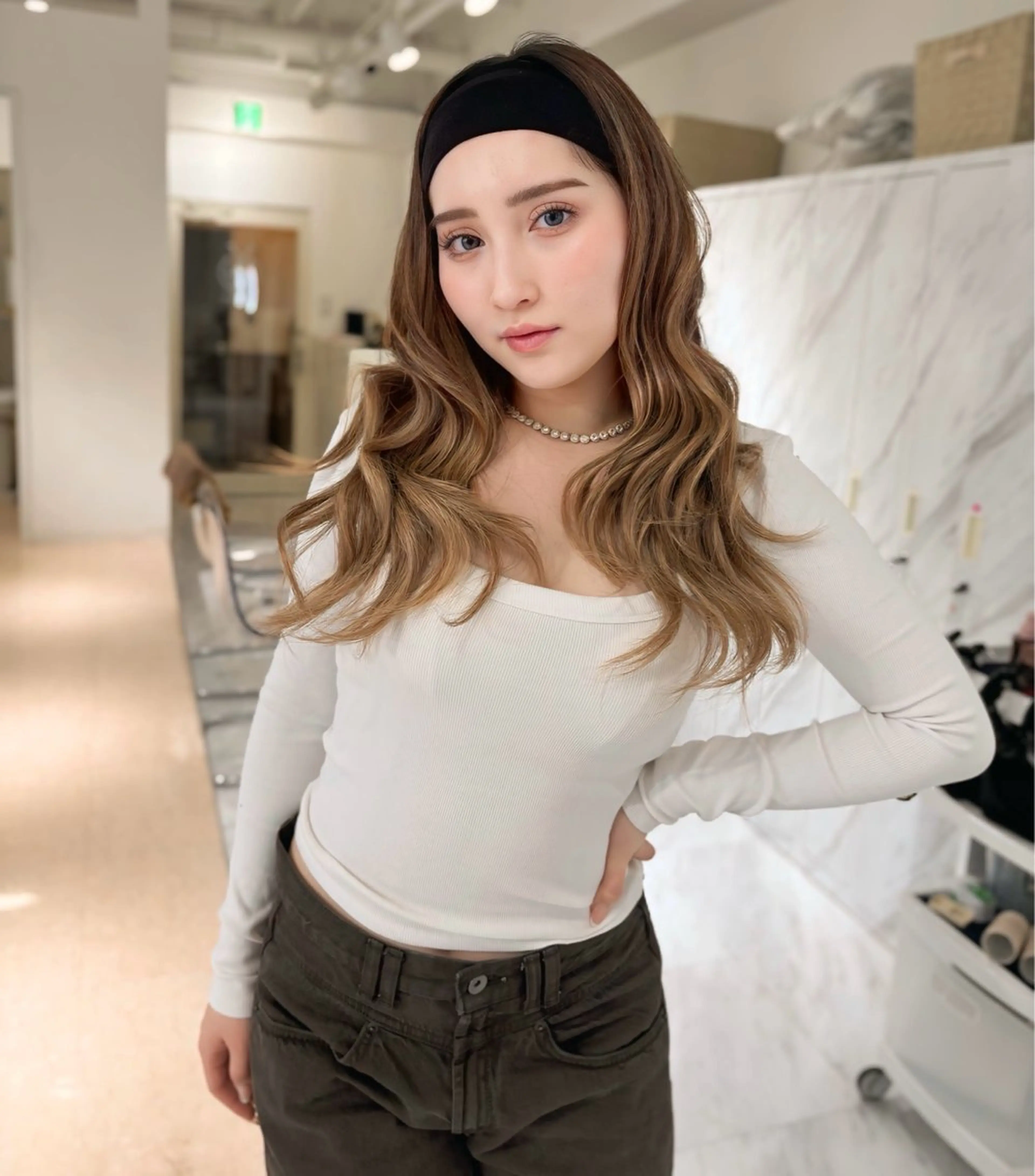 ロング MANA/上野/ カラーモデル🖤✨のヘアスタイル