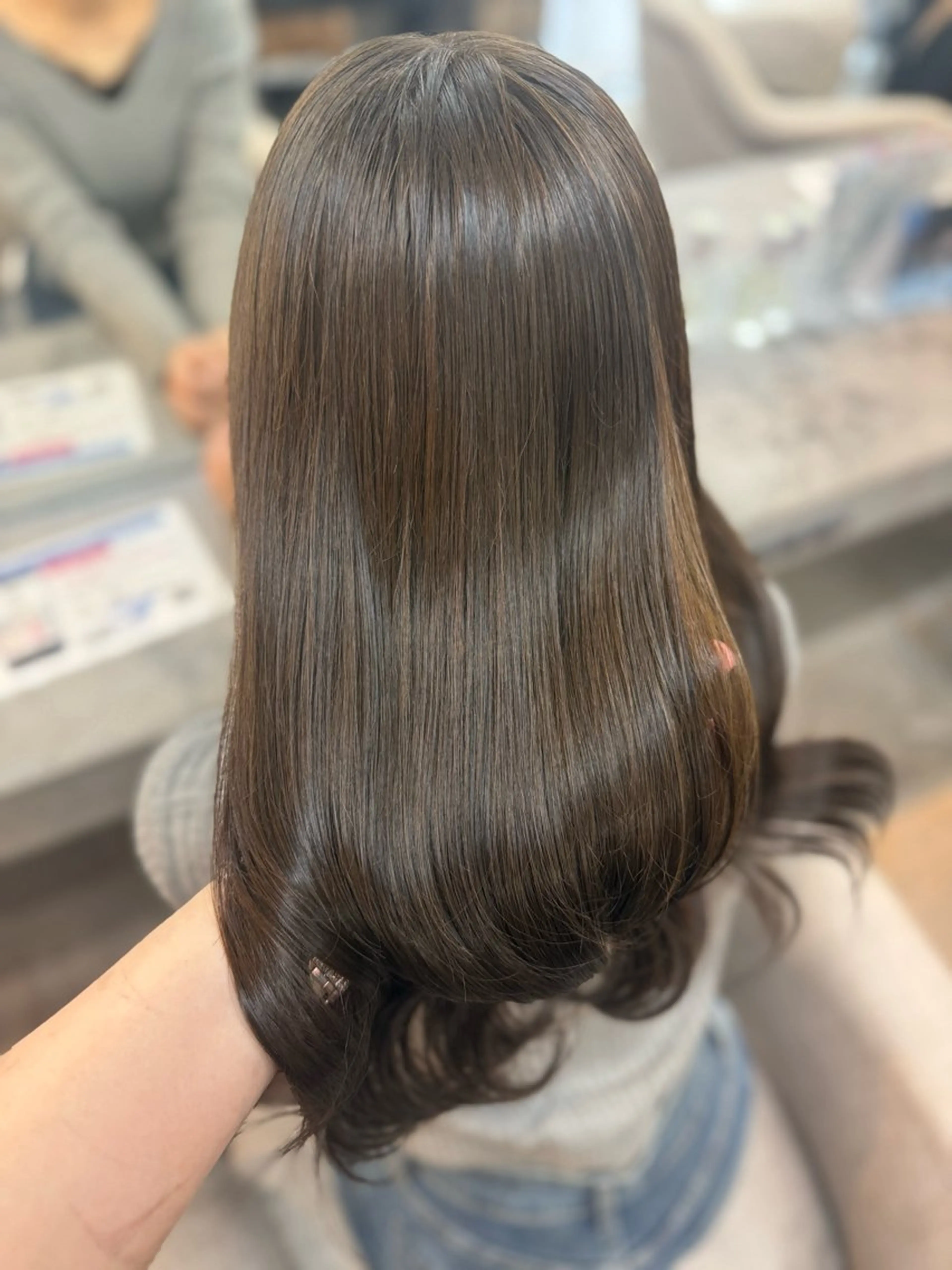 ミディアム ラベンダーベージュ 学生 韓国風ヘア ヘアカラー 🦋ami/浦和 ブリーチ／韓国🦋のヘアスタイル