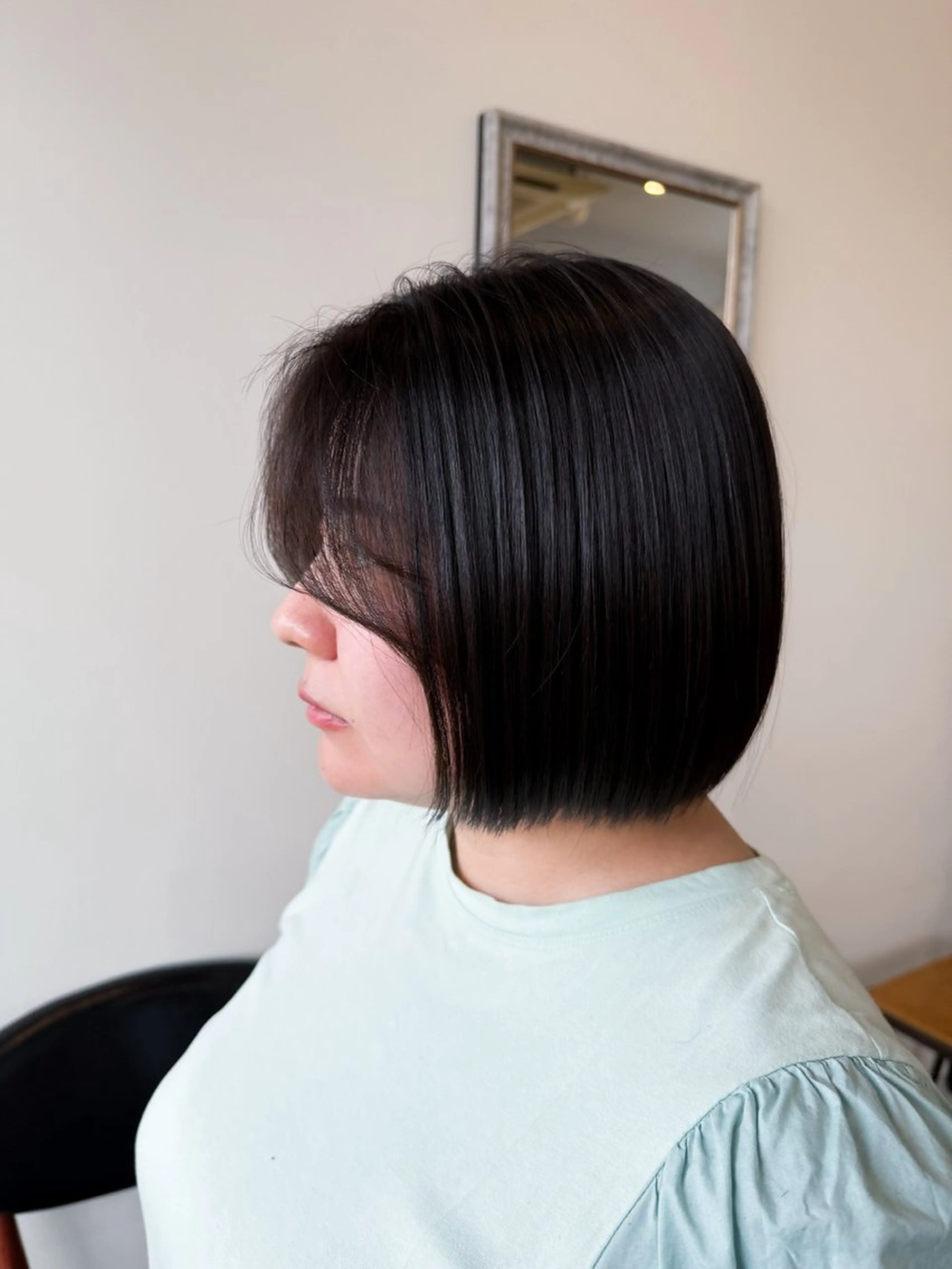 ミディアム 切りっぱなしボブ ボブ ボブレイヤー募集中 出島　凜平のヘアスタイル