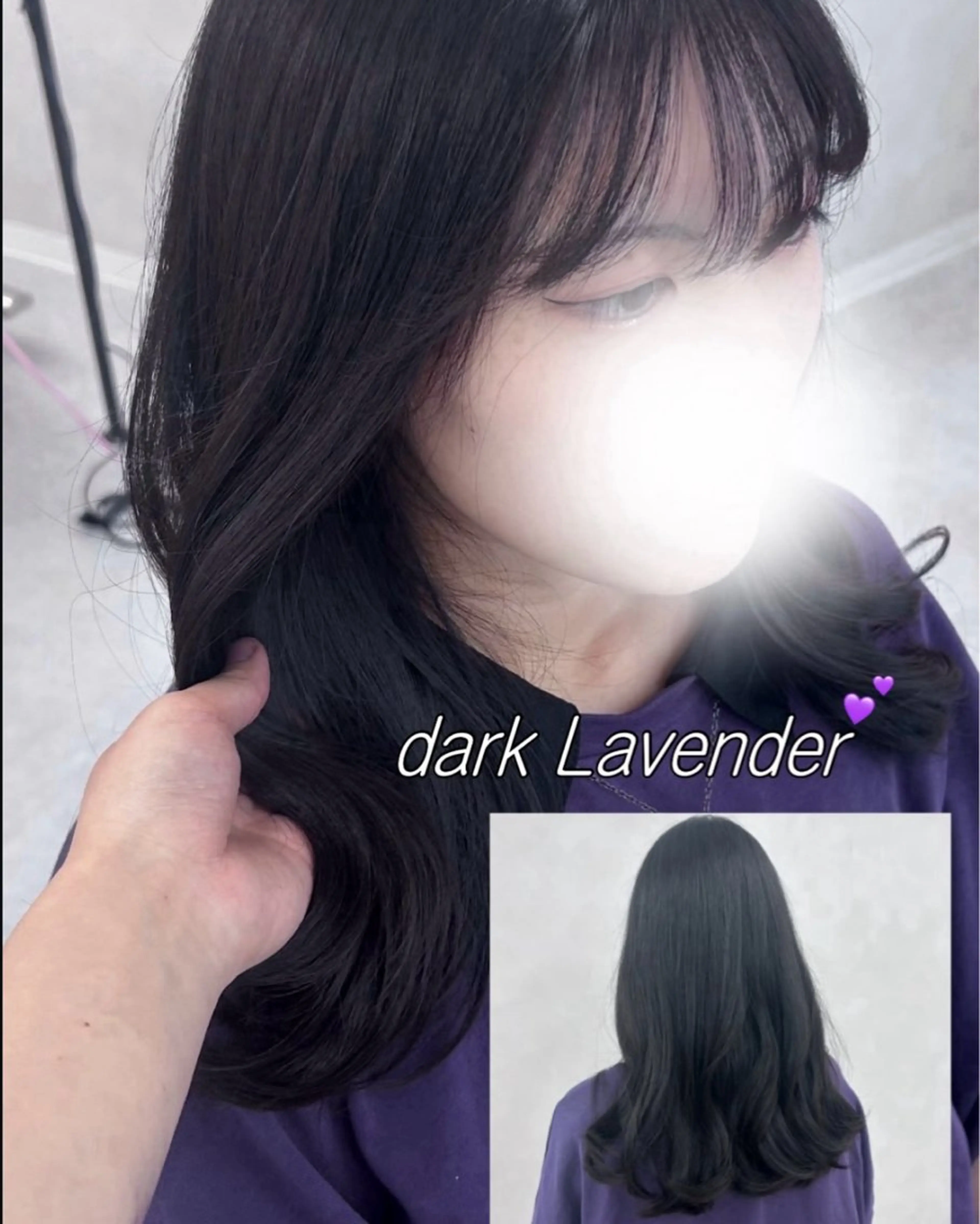 ロング カラー くびれヘア ヘアカラー トリートメント kana°ʚ🎀ɞ° 韓国風透明感カラーのヘアスタイル