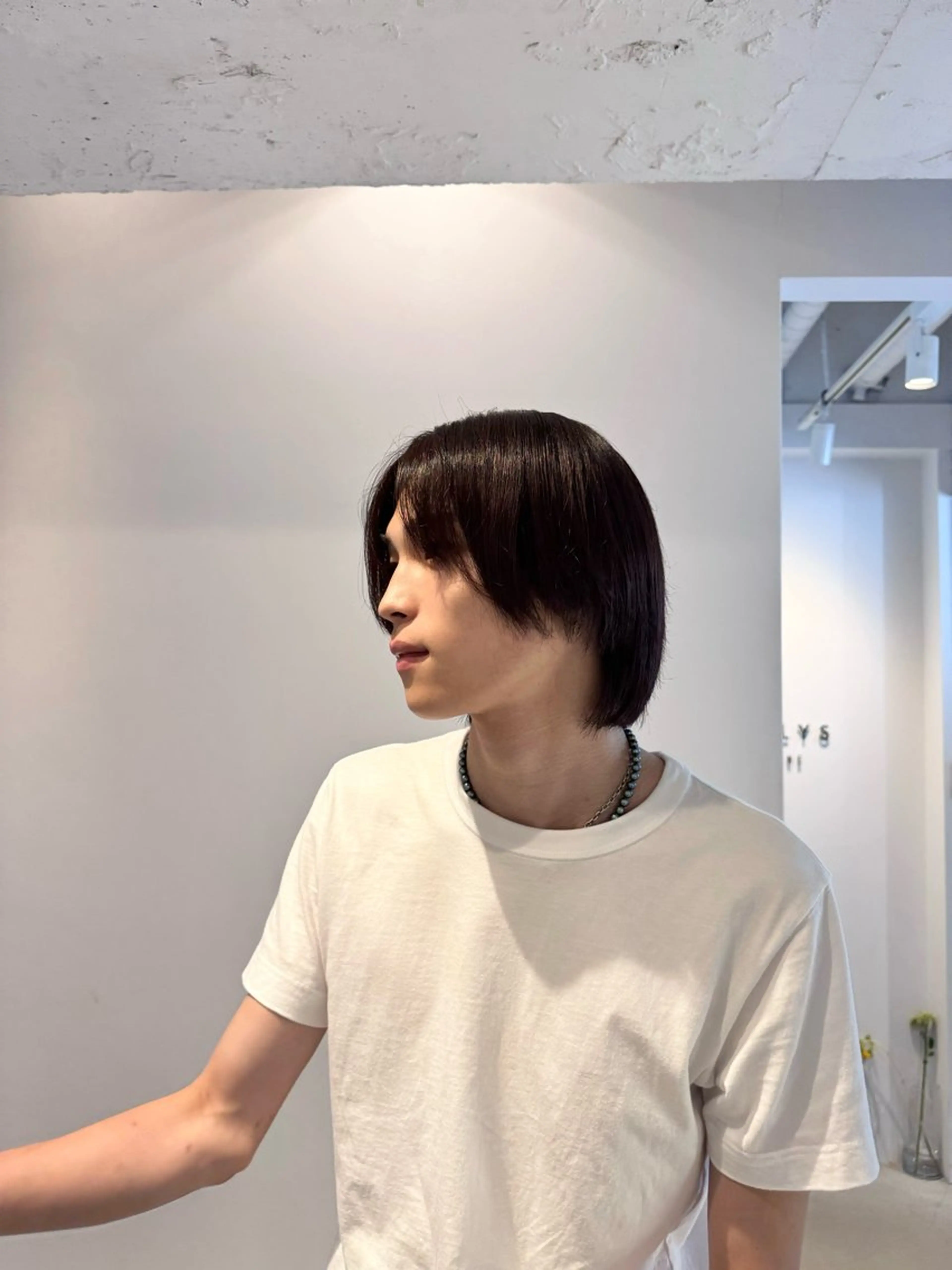 ショート カラー メンズ 艶感ワンホン color✨のヘアスタイル