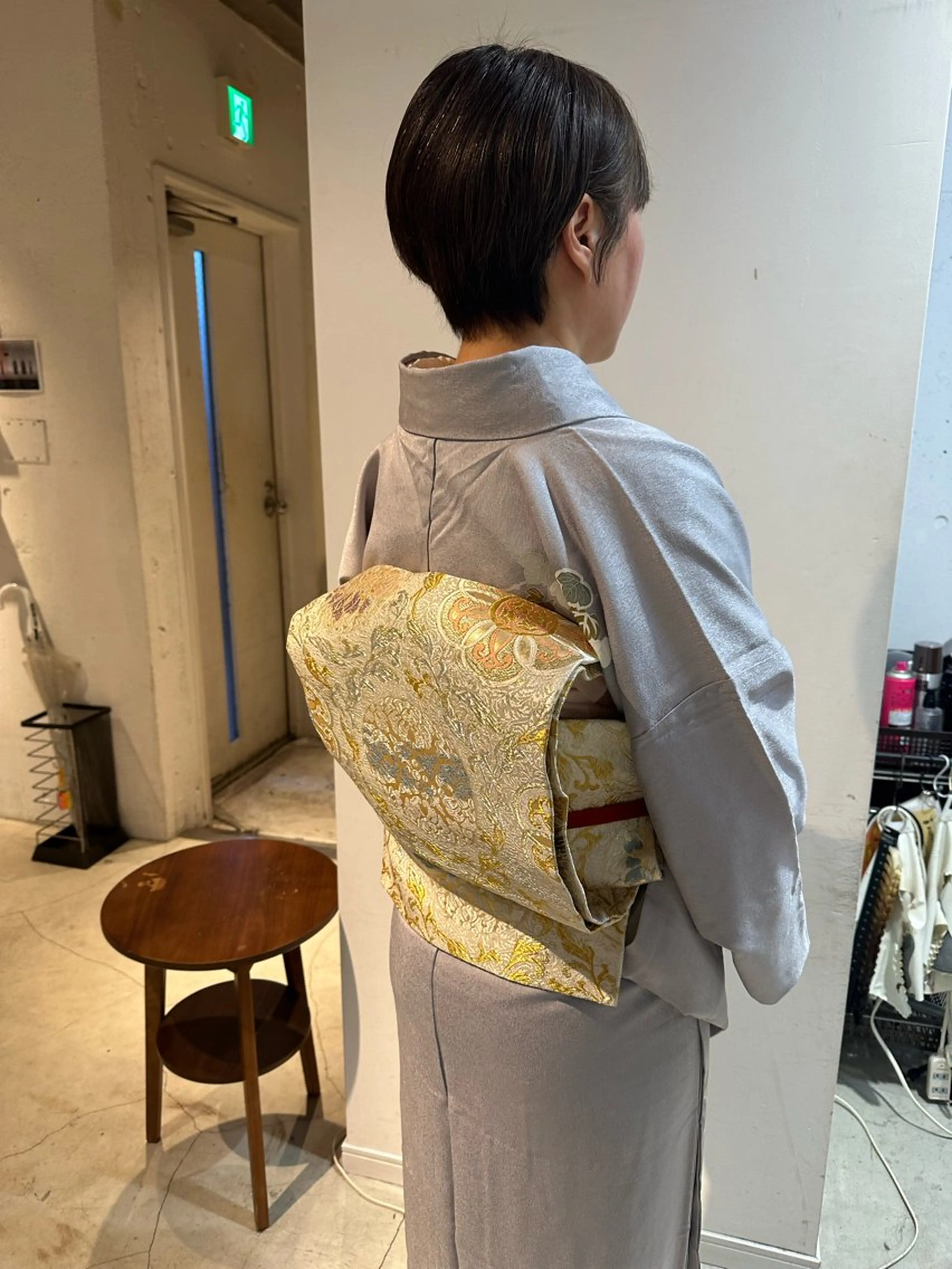 ヘアアレンジ 着付け ショート🌼パーマ 本間正子のヘアスタイル