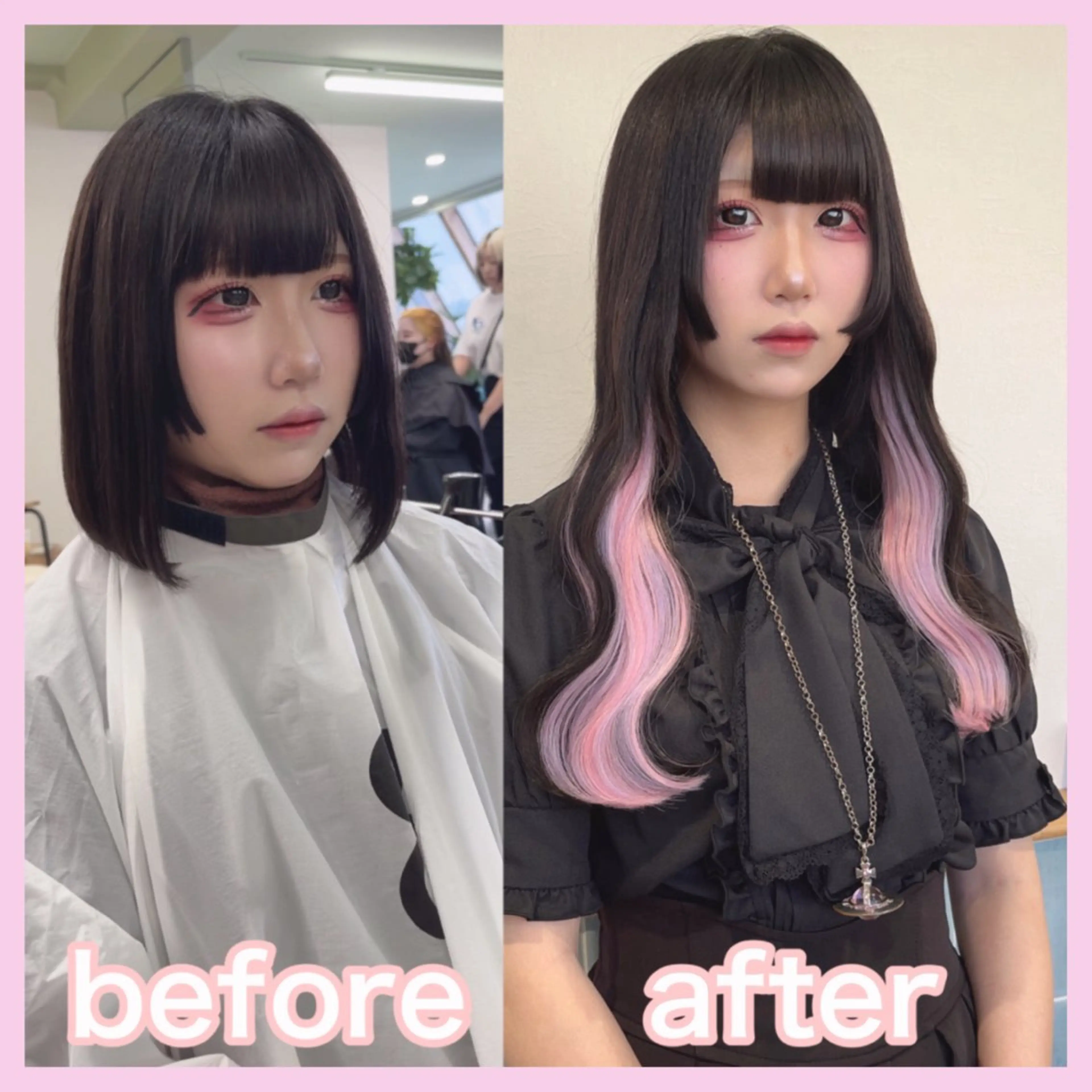 ロング MOE🐈‍⬛🎀 エクステ/ワンホンのヘアスタイル