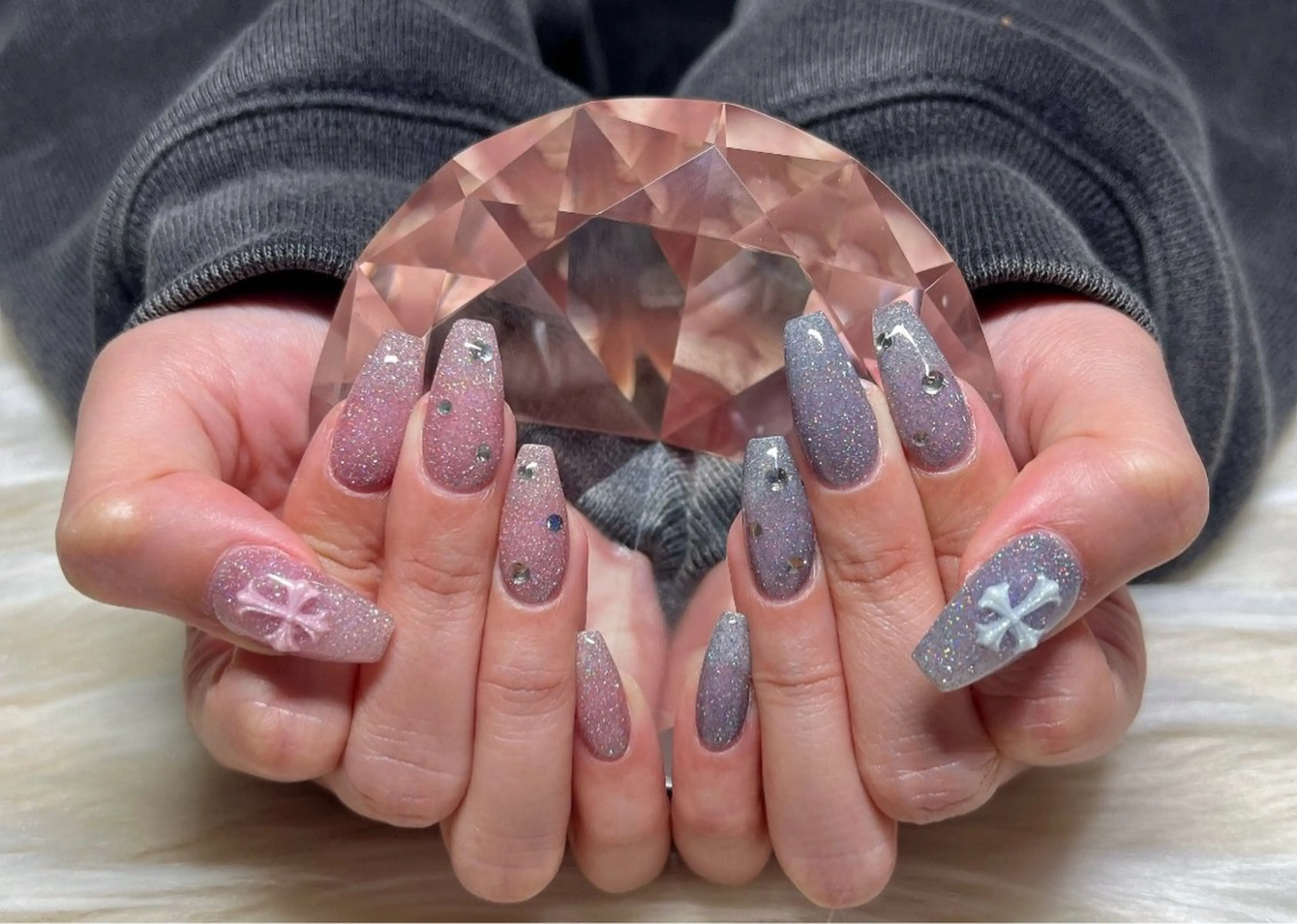 ネイル 長さ出し フラッシュネイル ジェルネイル グラデーション 韓国ネイル ハンドネイル Nail&eye Belire 新宿のネイルデザイン