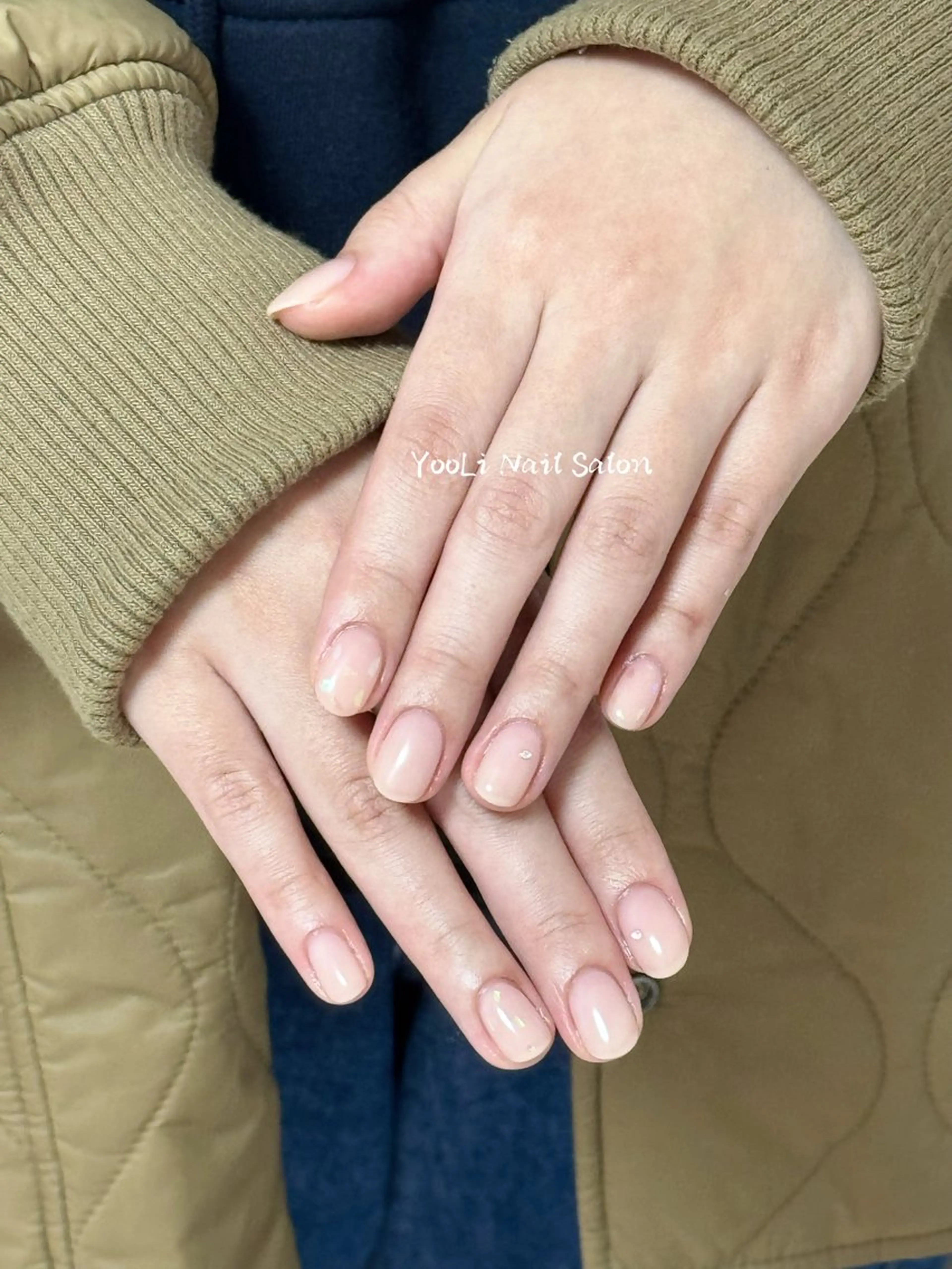ネイル アートネイル オーロラネイル チークネイル フレンチネイル ガラスフレンチ ハンドネイル 🎀🎀YooLi Nail Salonのネイルデザイン
