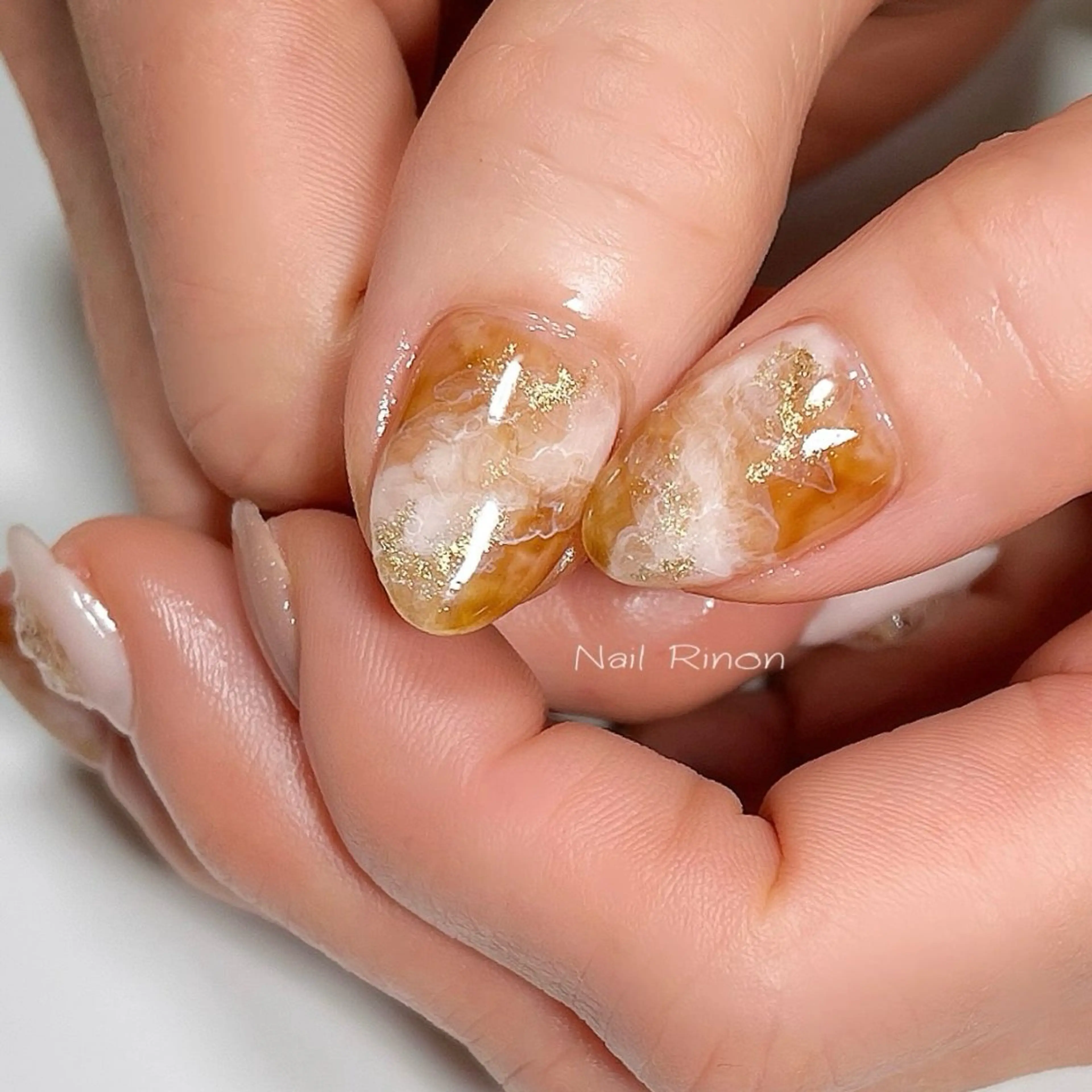 ネイル 大理石ネイル(マーブル) Nail Rinonのネイルデザイン