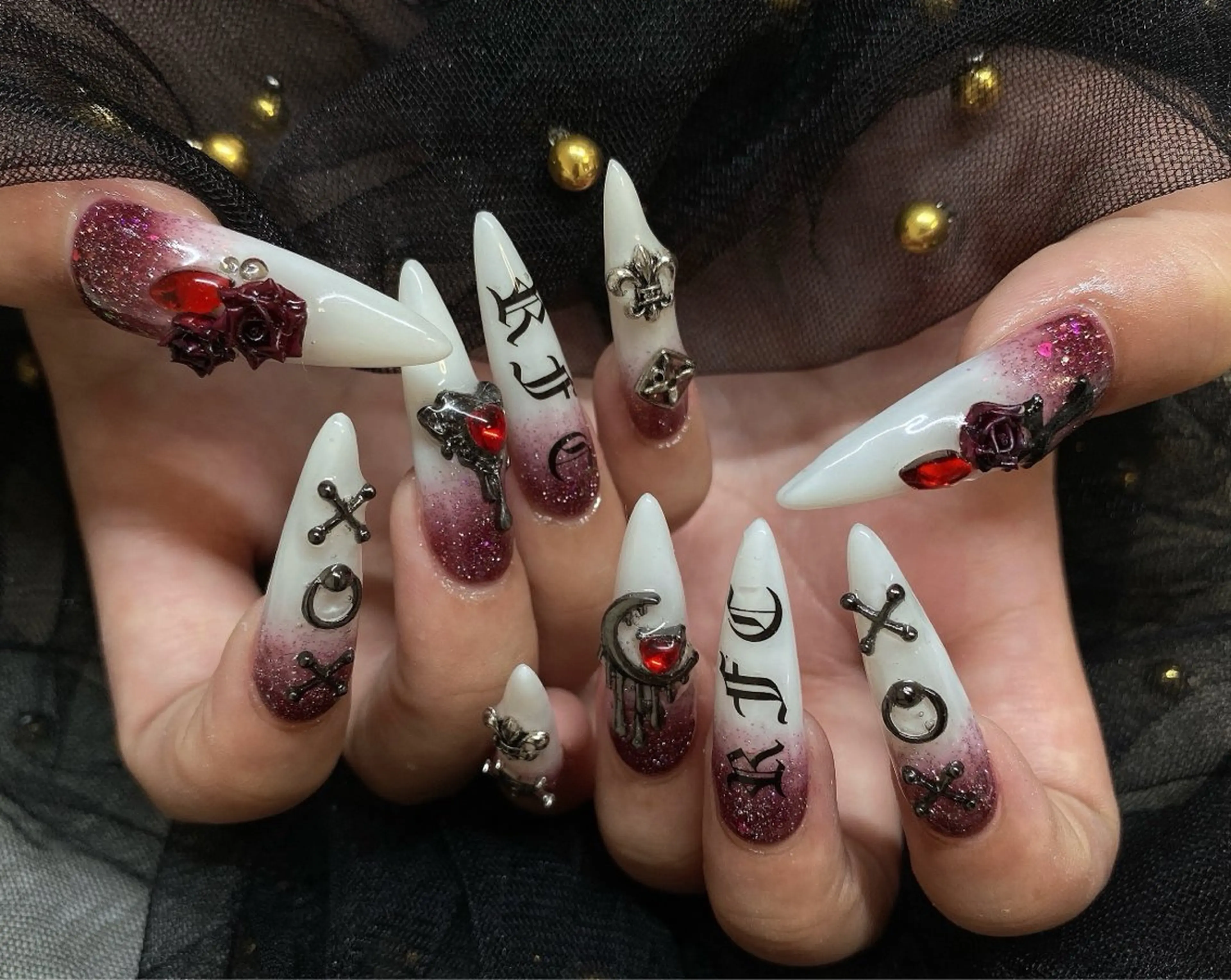 スカルプ長さだし+持ち込みデザイン180アートの写真