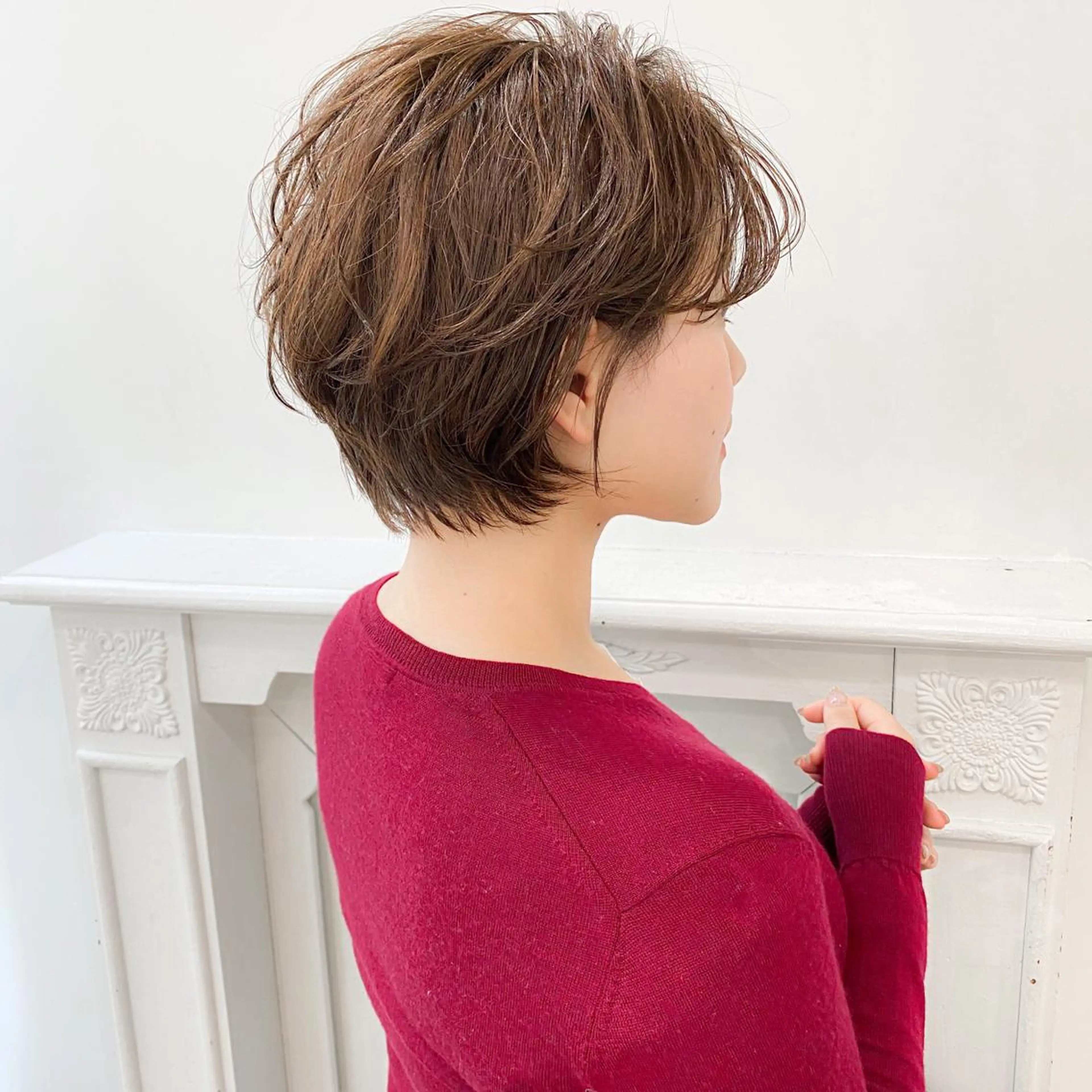 ショート 艶カラー/フェイス レイヤー/たむのヘアスタイル