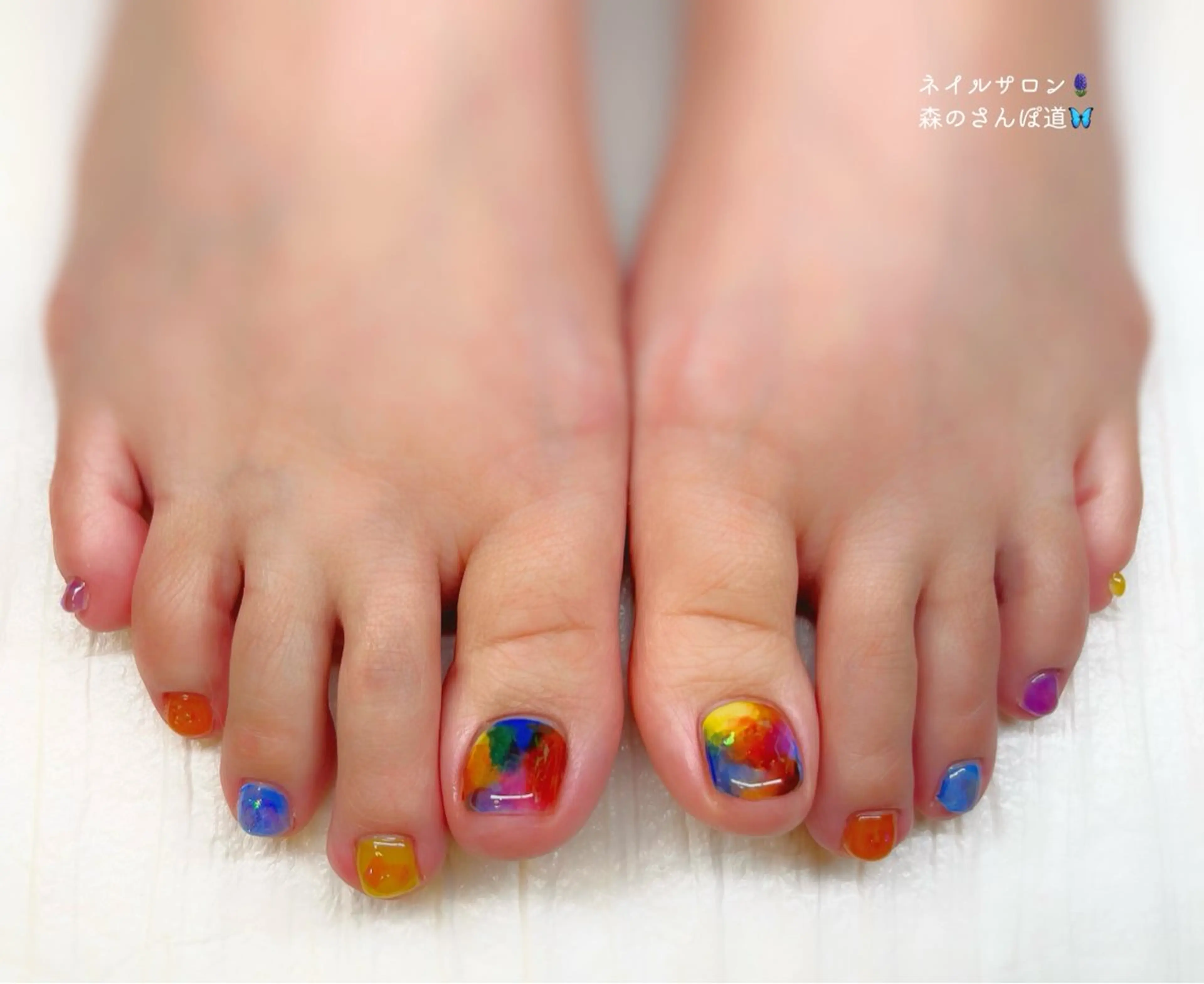 ネイル フットネイル 森のさんぽ道所属・ショートネイル 森のさんぽ道のネイルデザイン