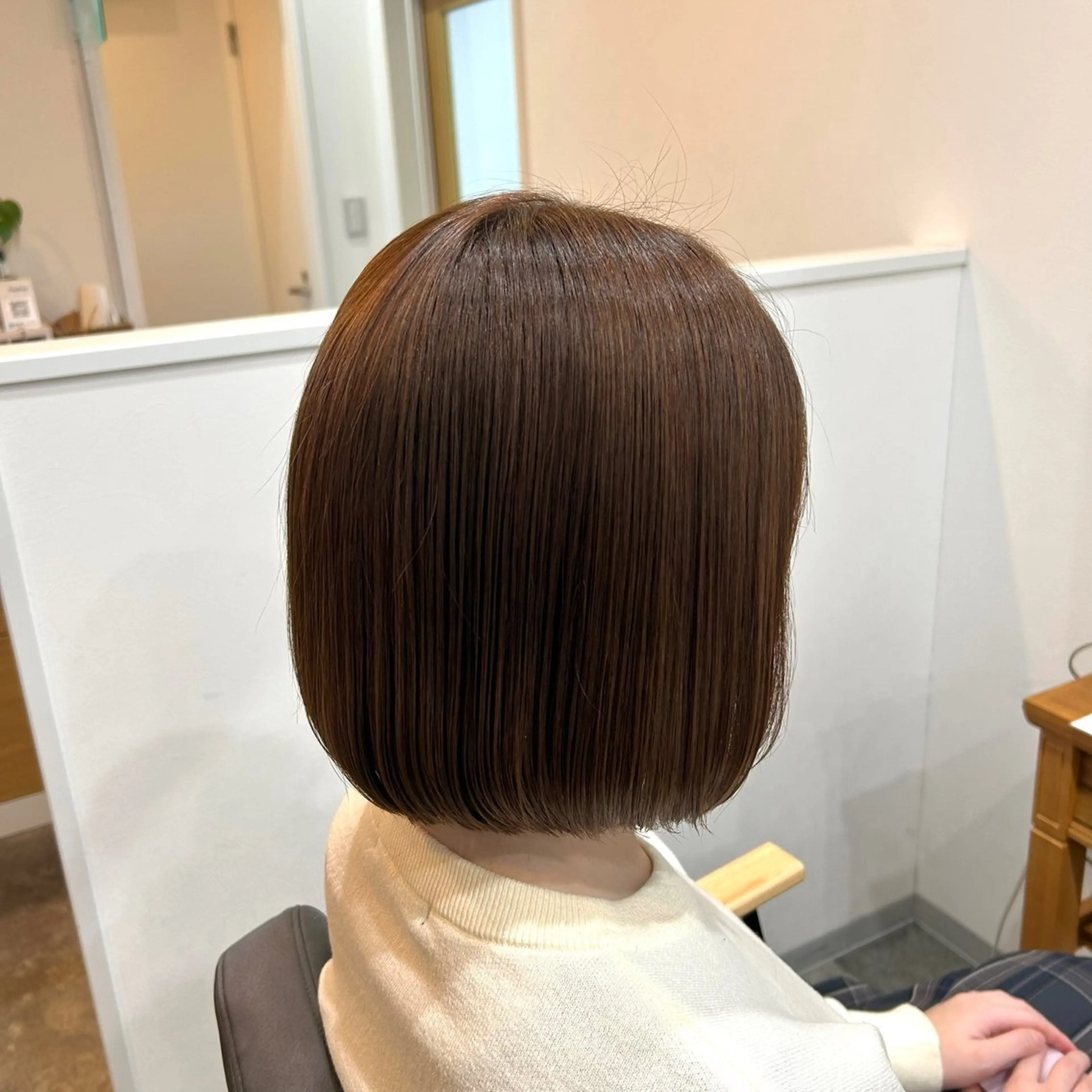 ミディアム カット 縮毛矯正 トリートメント 牧 ゆりか𓋈のヘアスタイル