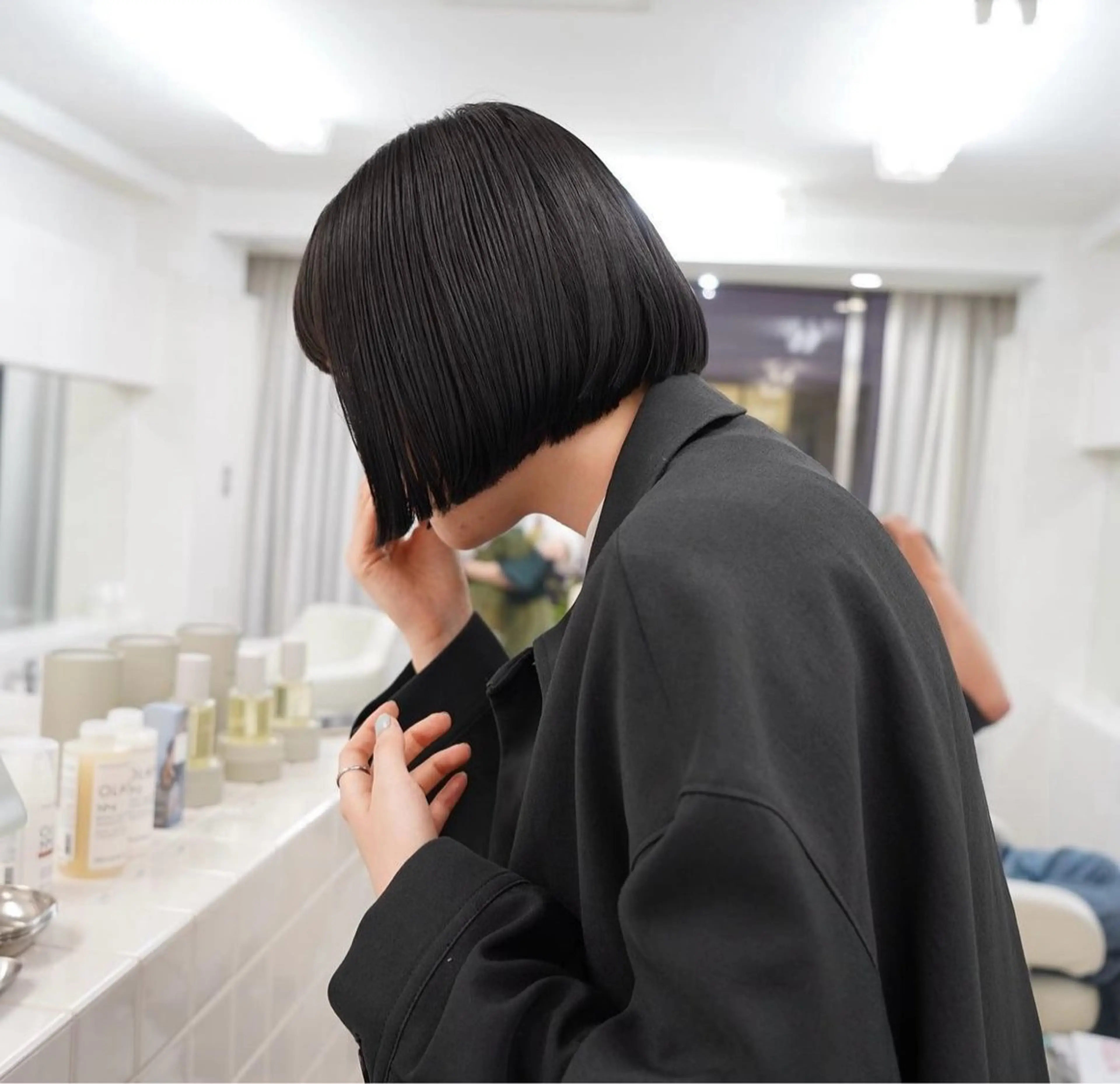 ミディアム カラー パーマ こはる／ハードパーマ /癖毛風パーマ🧃のヘアスタイル