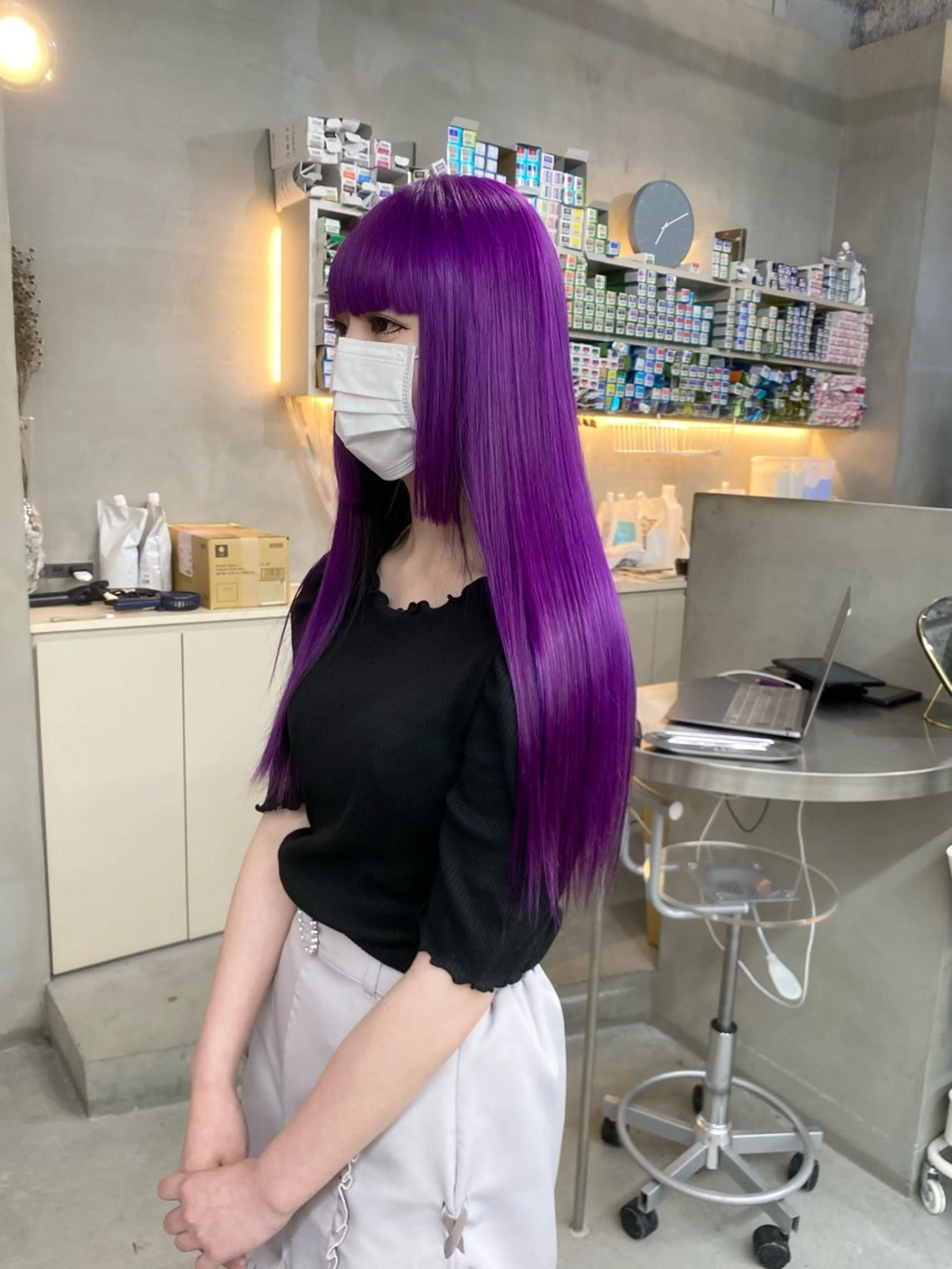 ロング カラー ヘアカラー 前橋 姫奈のヘアスタイル