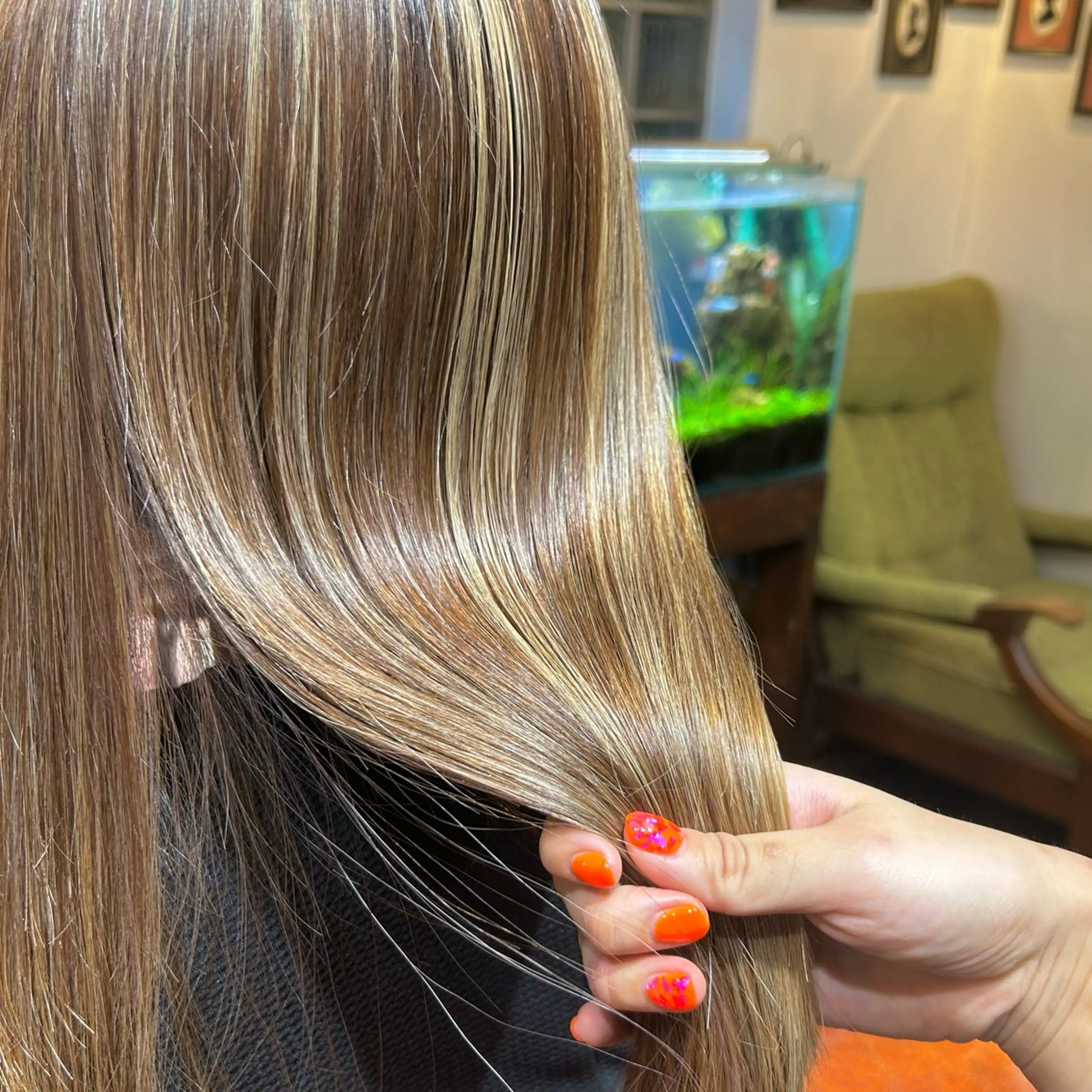 ロング カラー 髪質改善 トリートメント ヘアカラー トリートメント ヘッドスパ BRITS 渡辺 菜々子のヘアスタイル