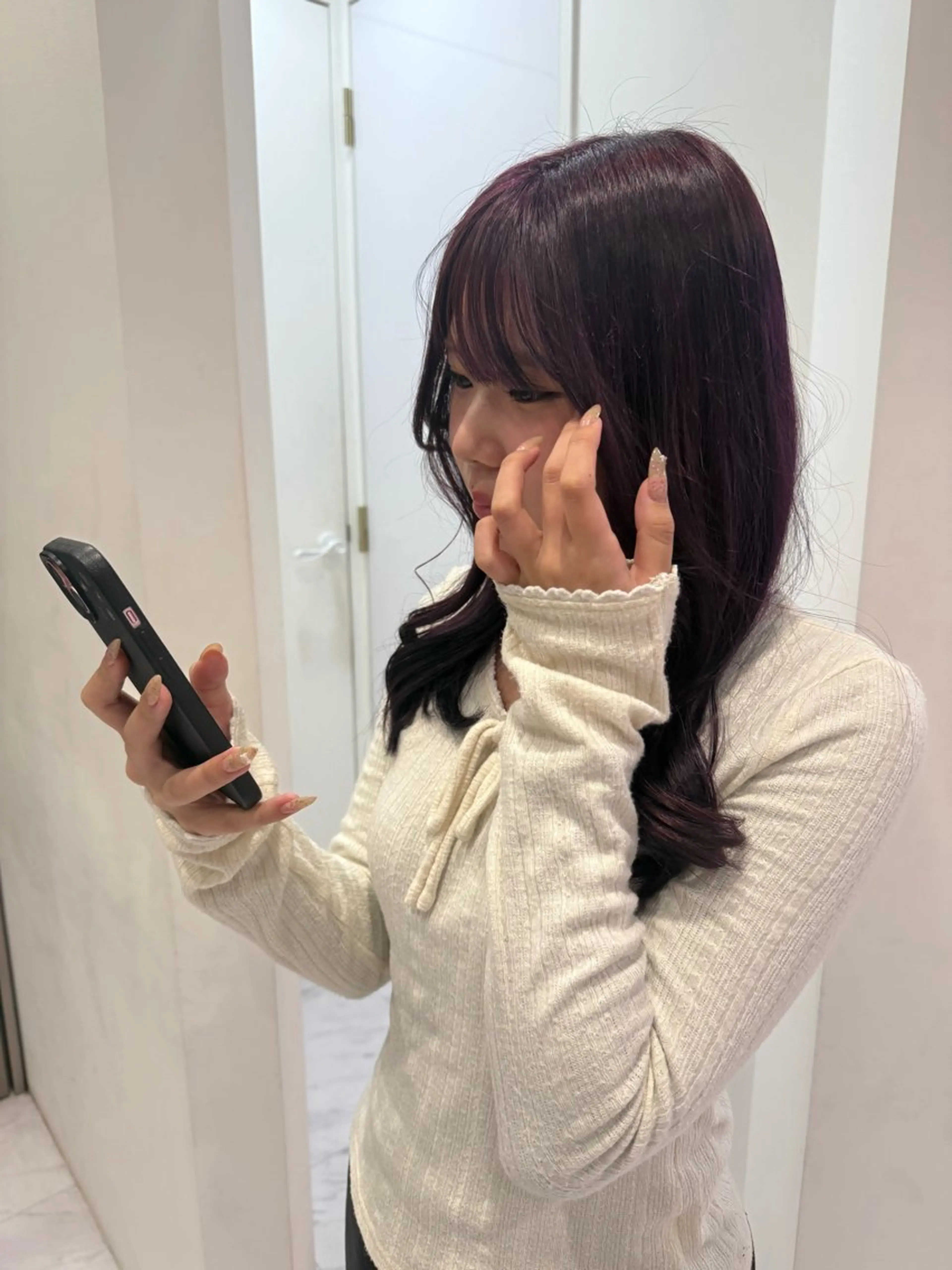 セミロング ヘアカラー ともか 名駅🧚‍♂️💫のヘアスタイル