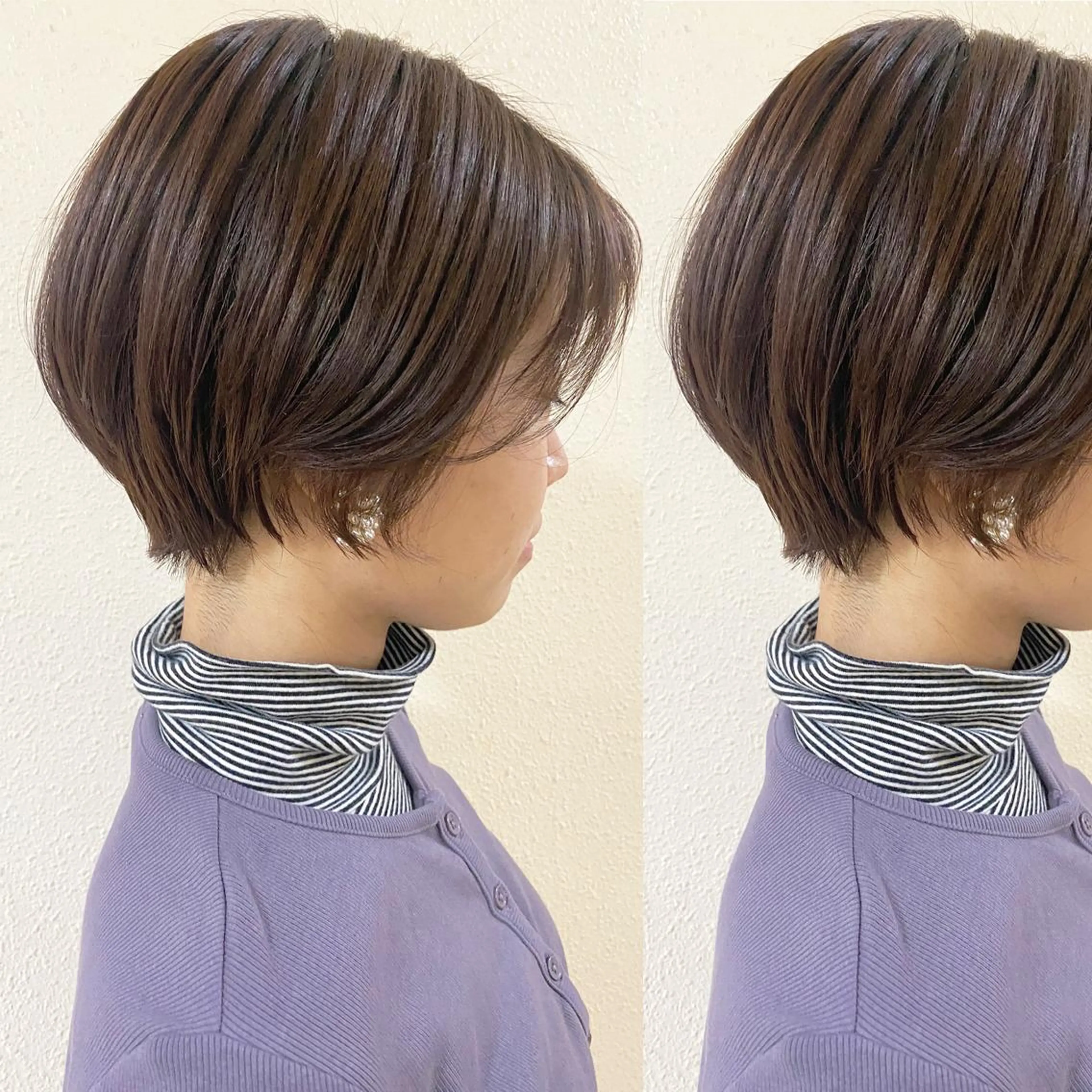 ショート カラー 丸みショート ショートヘア カット ヘアカラー トリートメント ツキノキ ミナのヘアスタイル