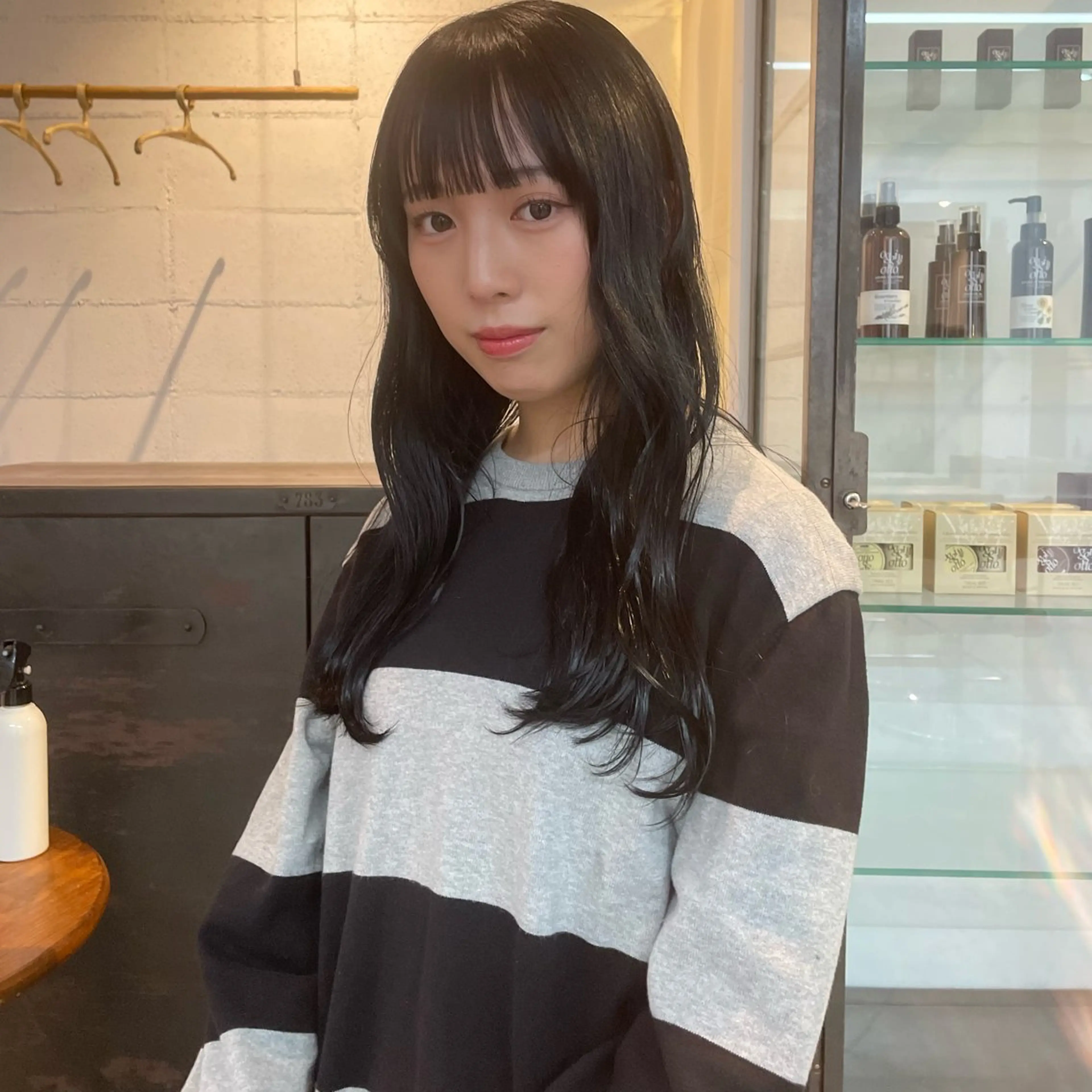 ロング カラー 黒髪 ブルーカラー ブルーブラック 透明感カラー 🪐メンズモデル募集 | オカモトノア🪐のヘアスタイル