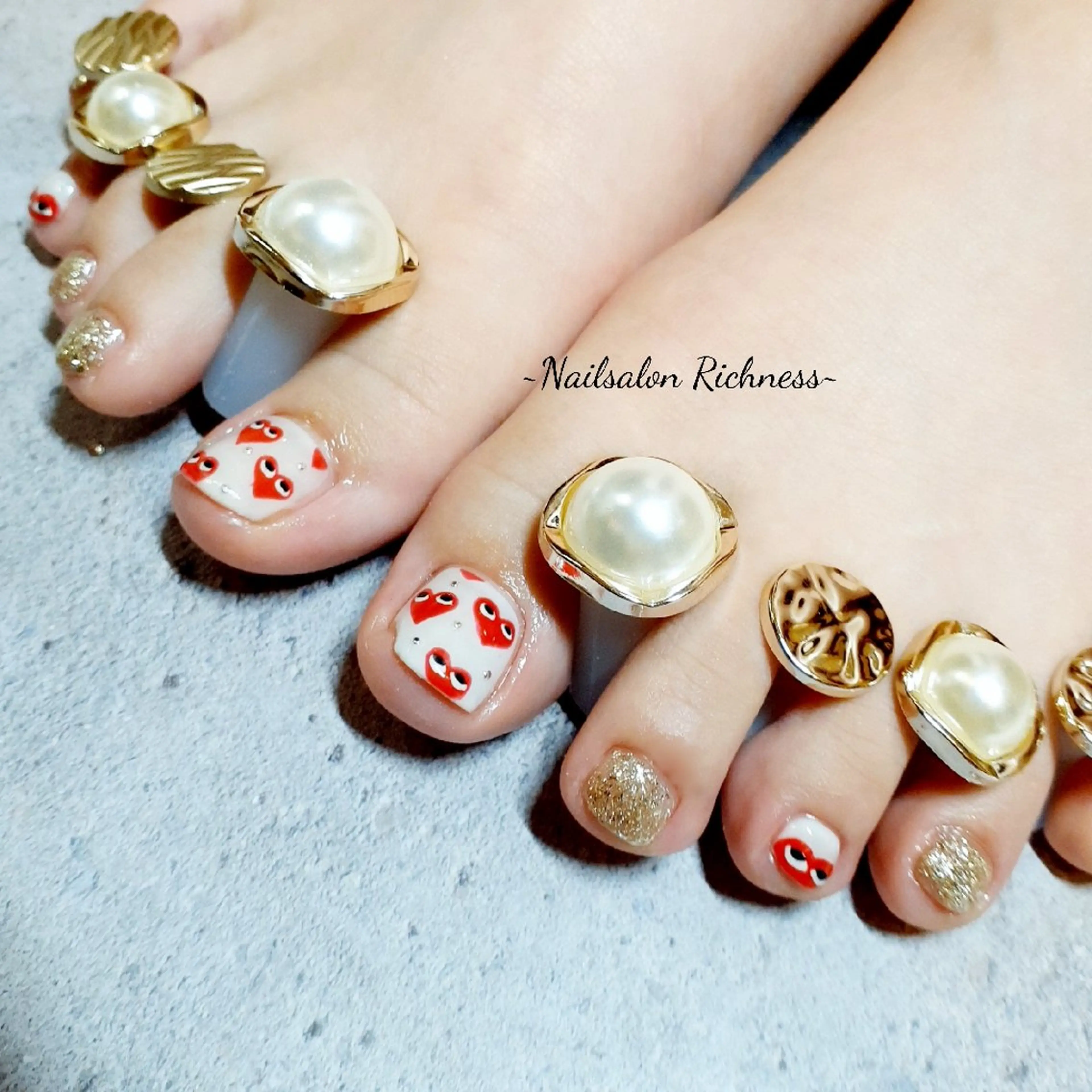 ネイル 持ち込み フットネイル I. Yukariのネイルデザイン