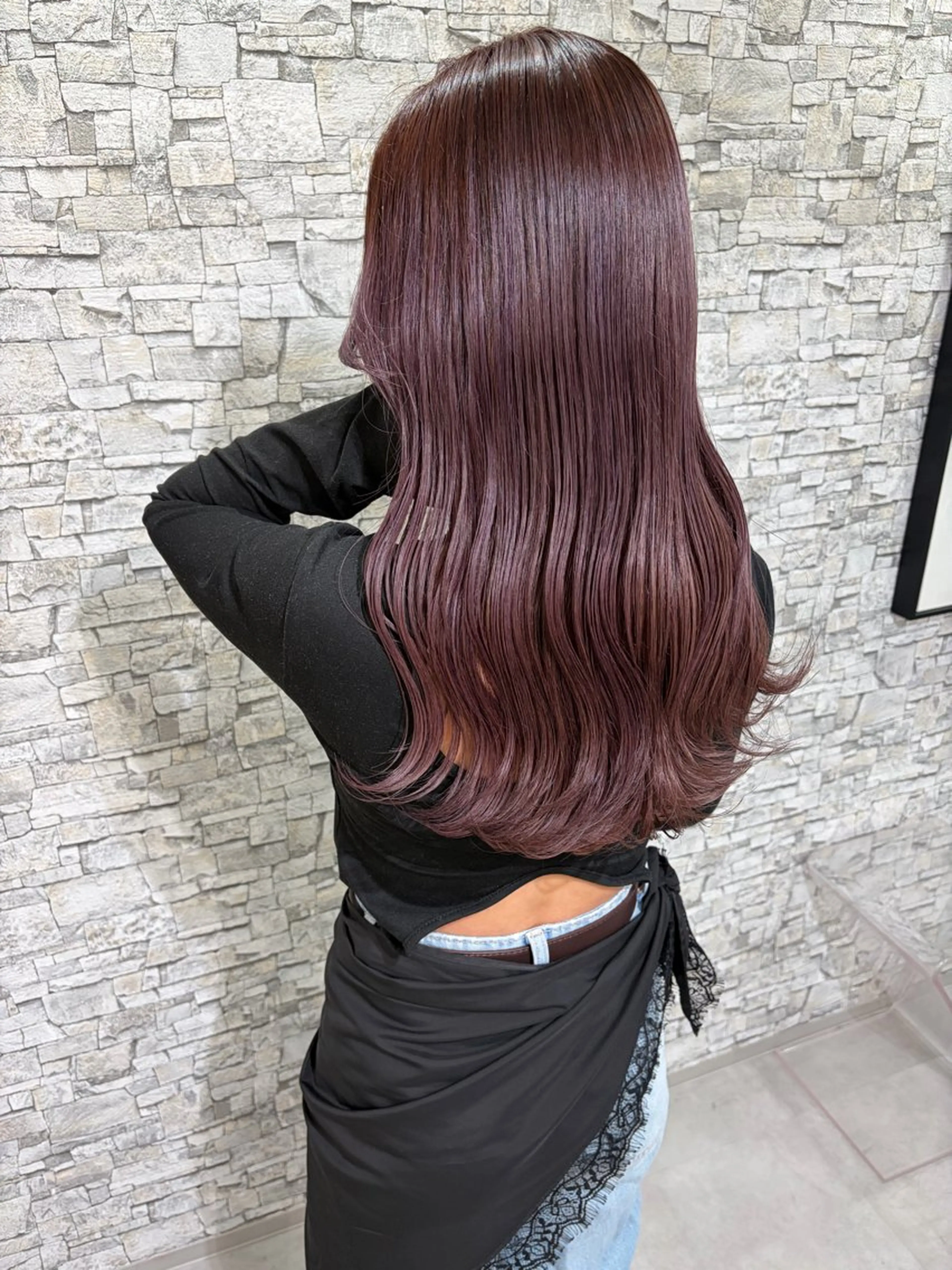ロング カラー カット ヘアカラー トリートメント 髪質改善will hairdesignのヘアスタイル
