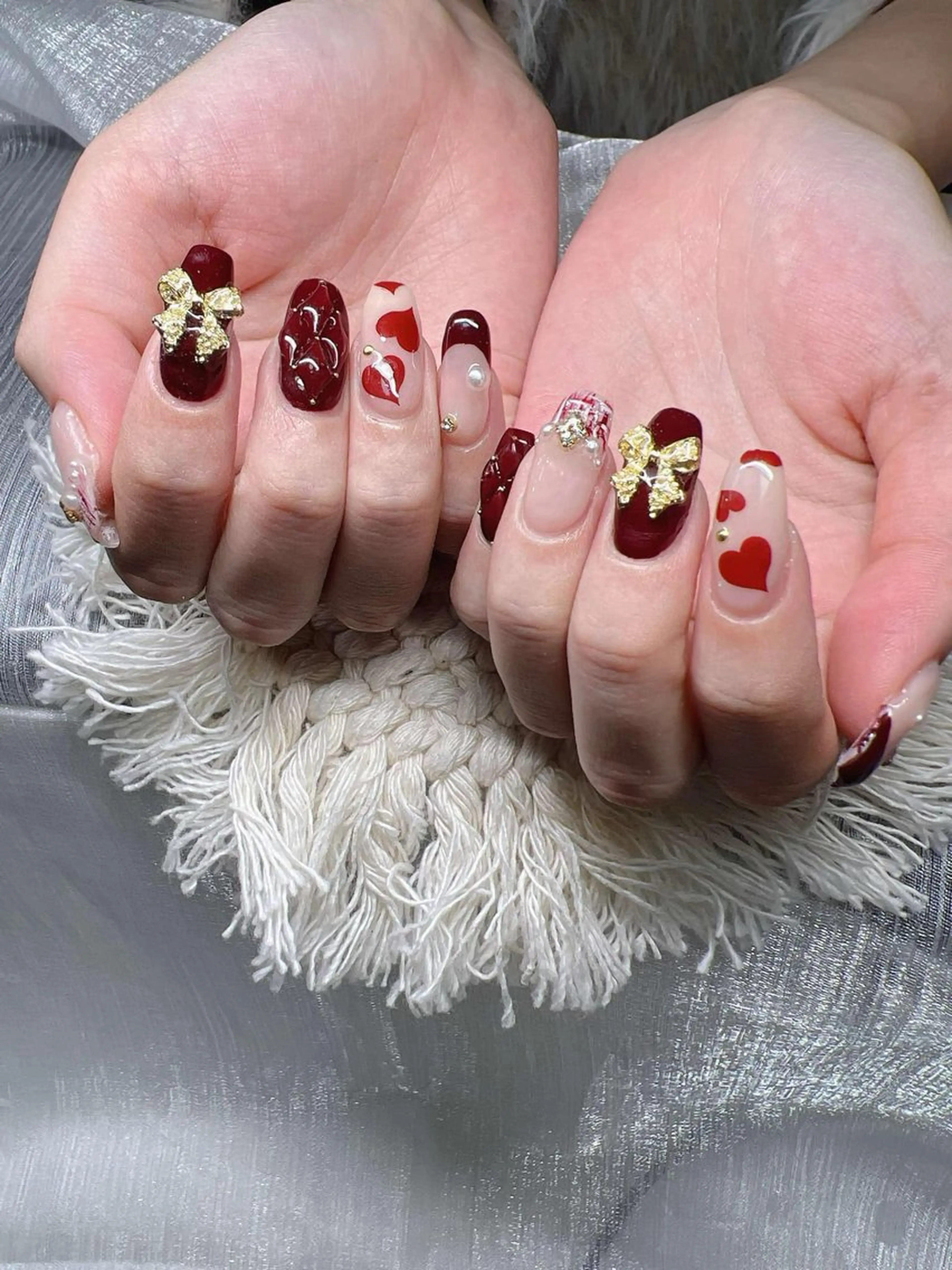 ネイル オーロラネイル チークネイル 長さ出し フットネイル フレンチネイル Lee Nails チップ長さだし専門店のネイルデザイン