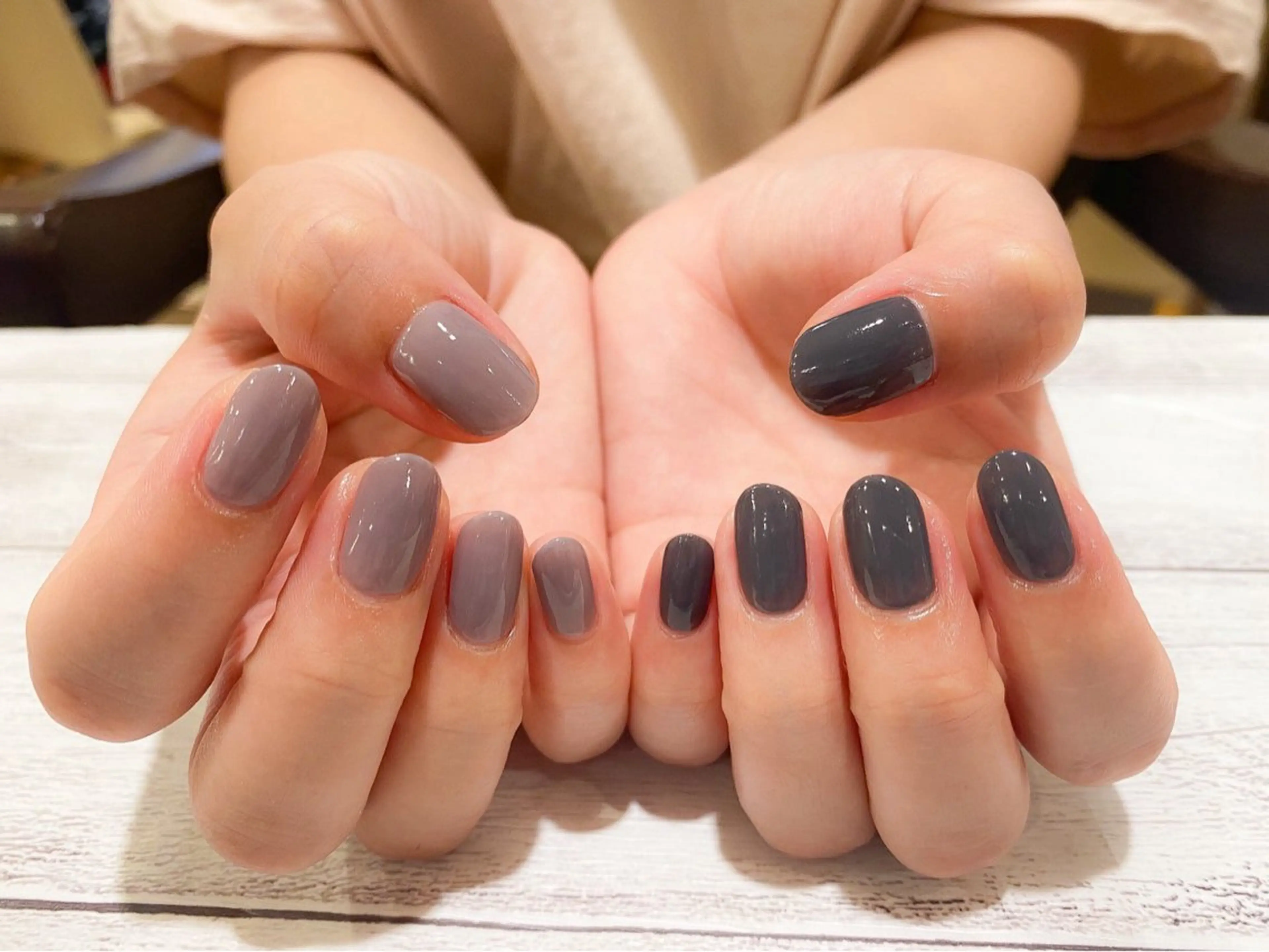 ネイル ジェルネイル グラデーション マグネットネイル 持ち込み ワンカラーネイル nail ARCHE 錦糸町あきꪔ̤̮のネイルデザイン