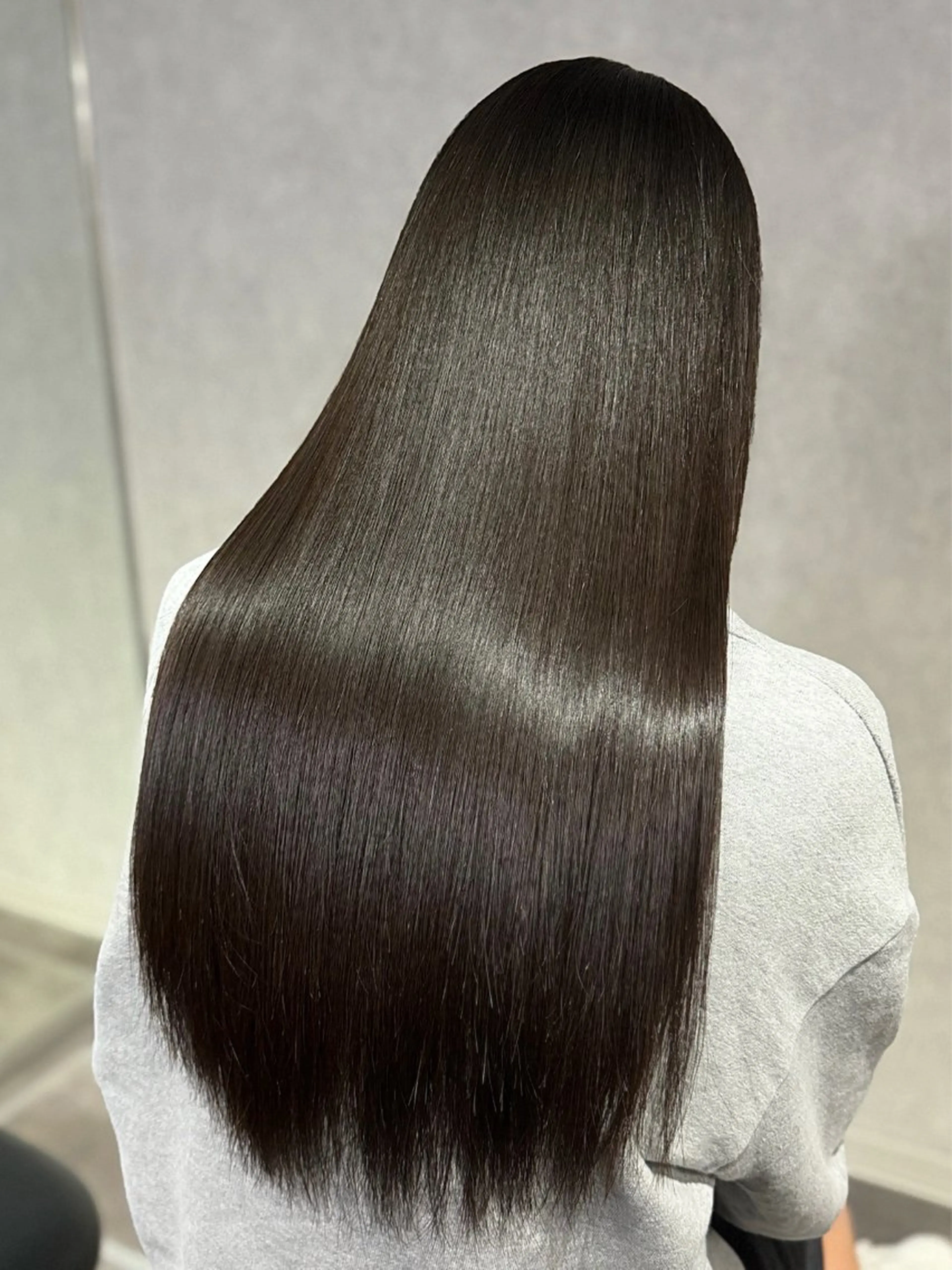 ロング カット 縮毛矯正 トリートメント 髪質改善/縮毛矯正/ ブリーチなしカラーのヘアスタイル