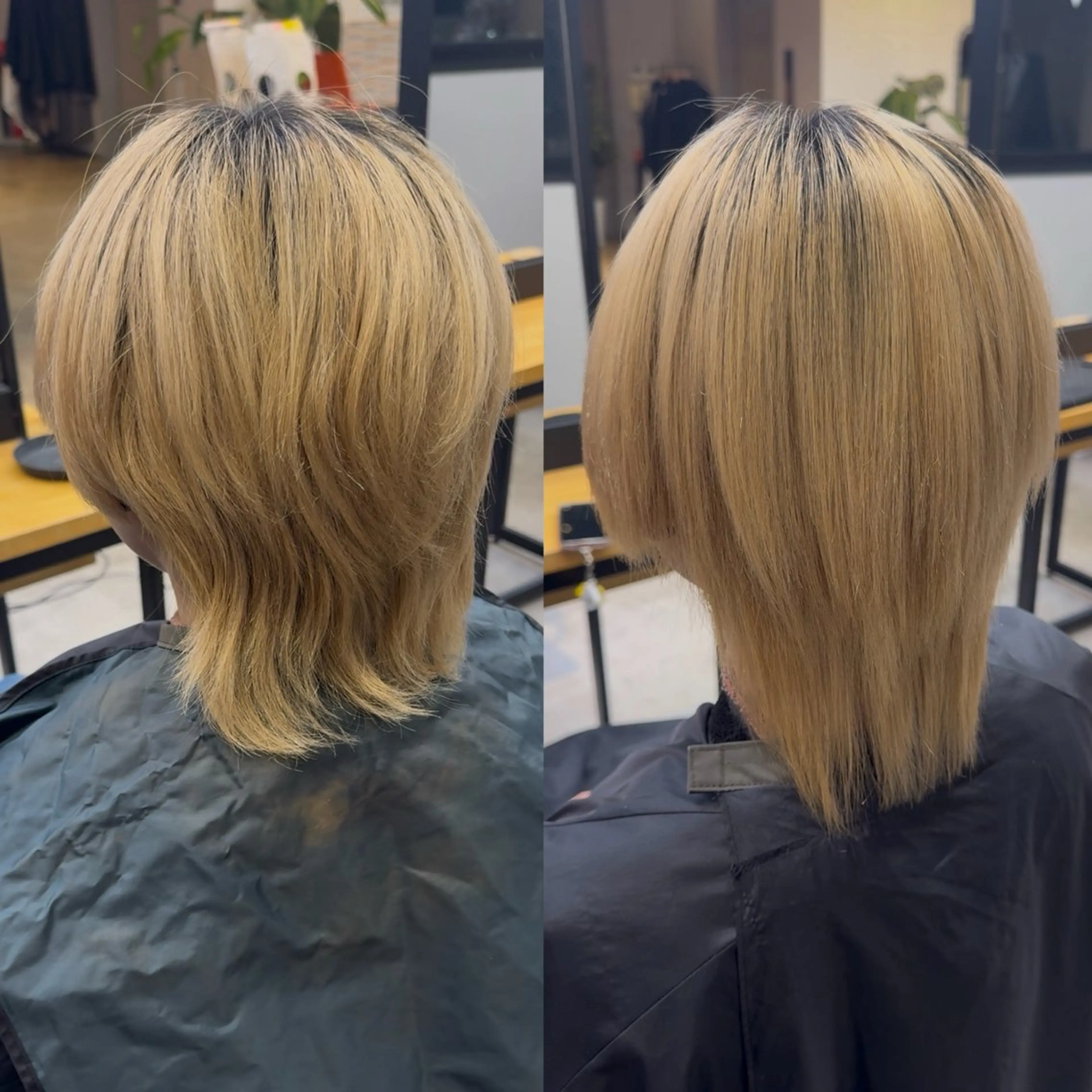 ショート 縮毛矯正 縮毛矯正 梅田/ハイトーン/ 透明感カラー/縮毛のヘアスタイル