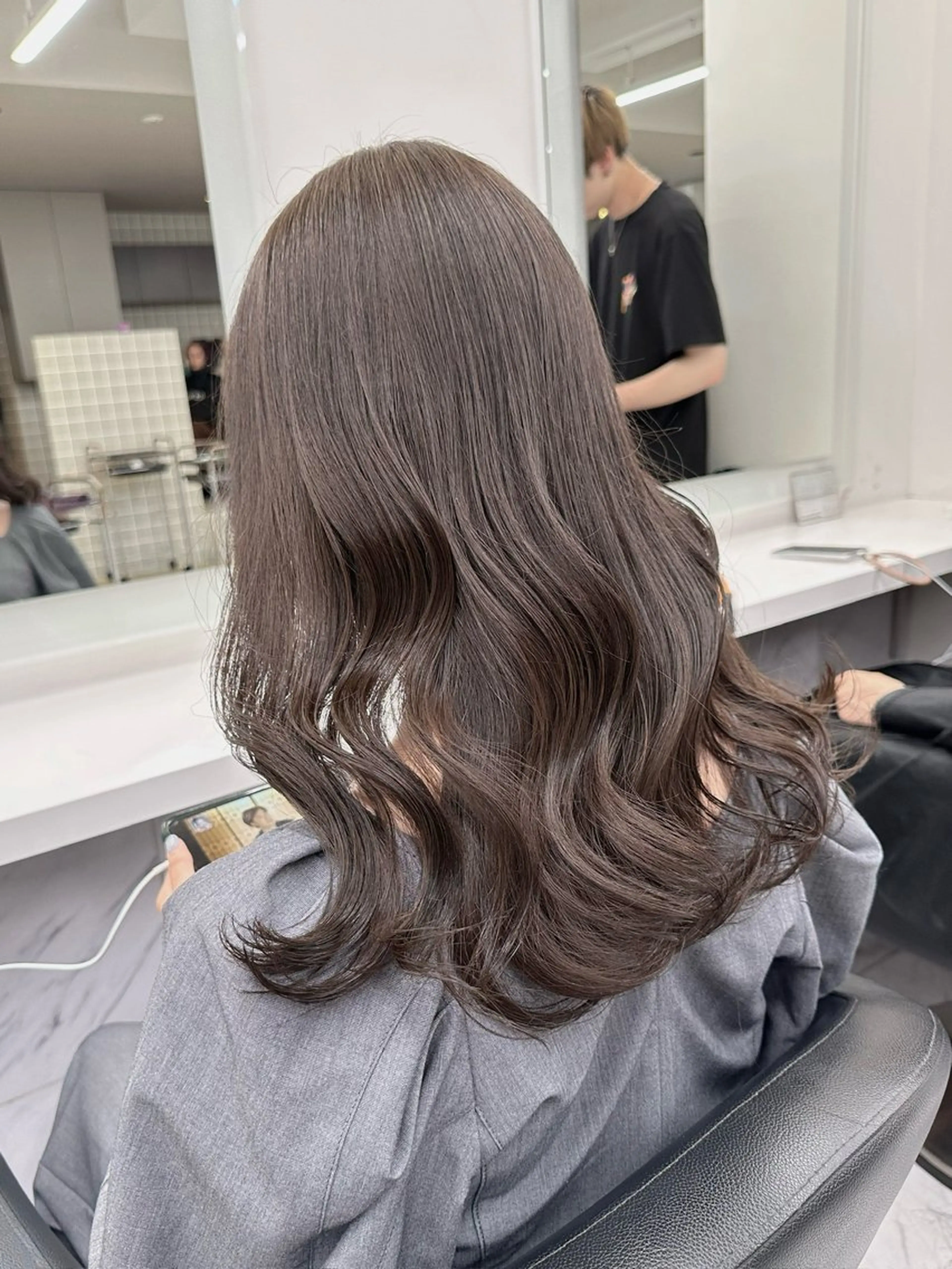 カラー ヘアカラー トリートメント ブリーチ縮毛矯正加藤 赤み無し透明感ヘアのヘアスタイル
