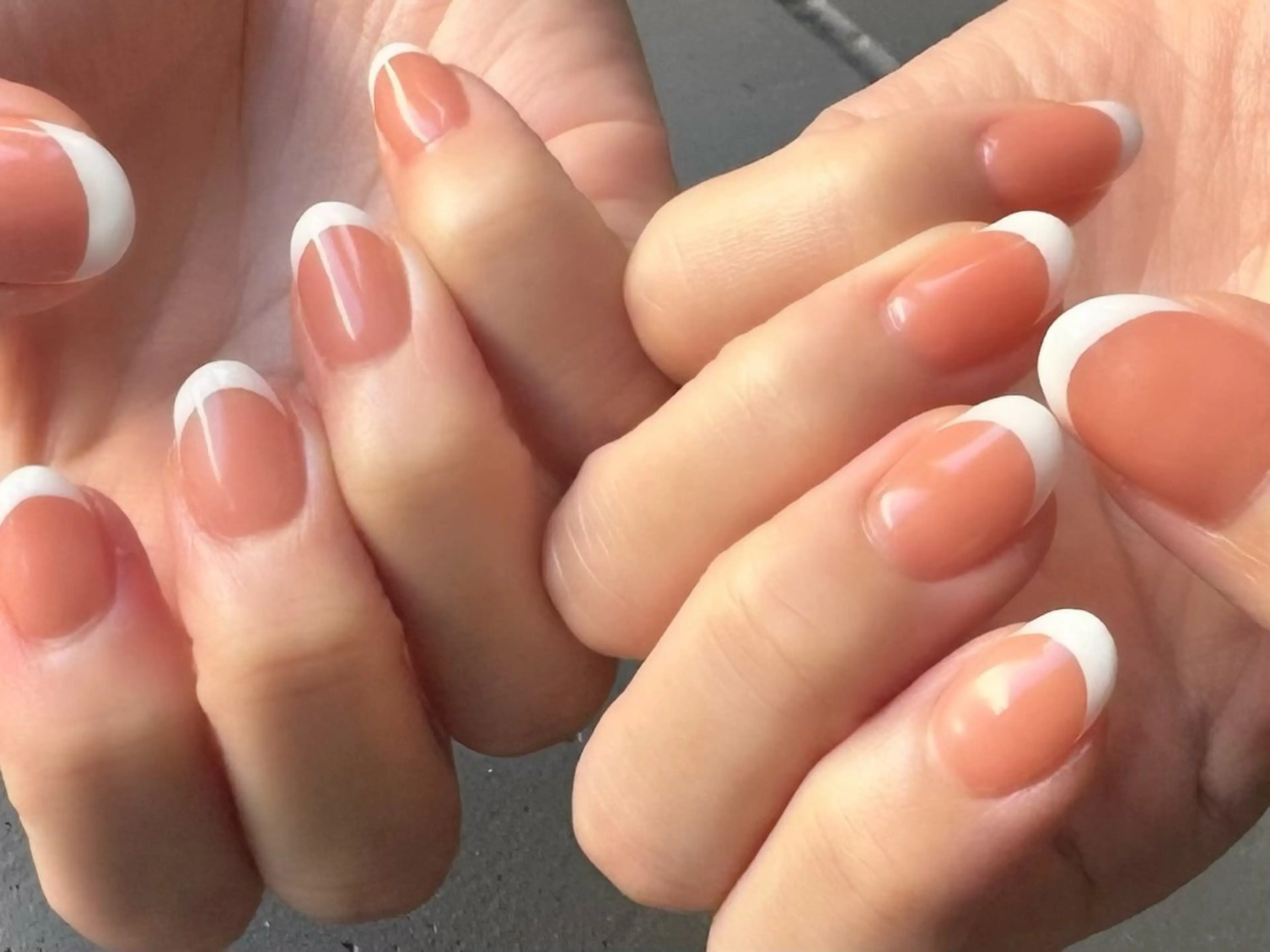 ネイル フレンチネイル ワンカラーネイル 菊地 春菜のネイルデザイン