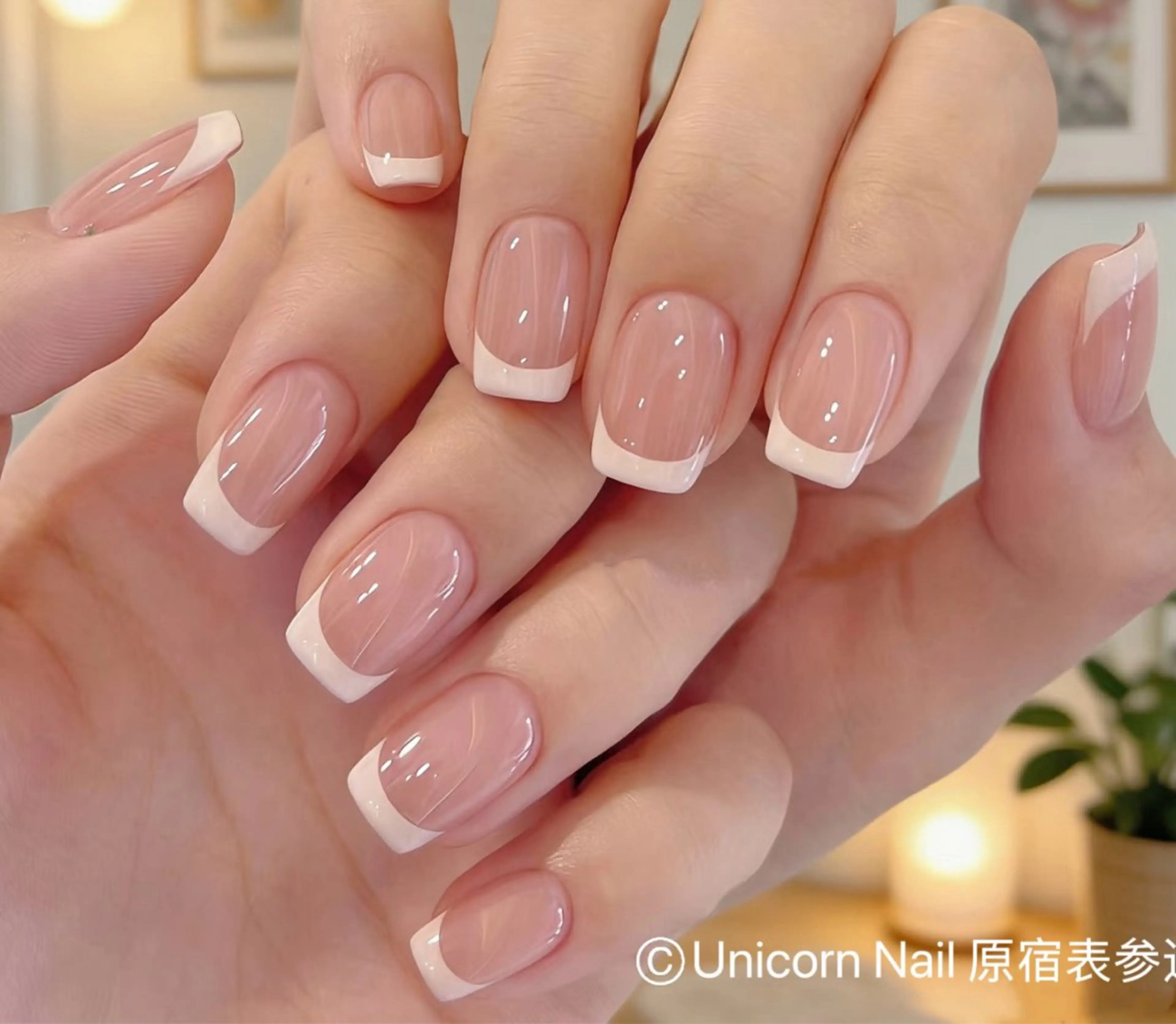 ネイル フレンチネイル ハンドネイル Unicorn Nail原宿表参道のネイルデザイン