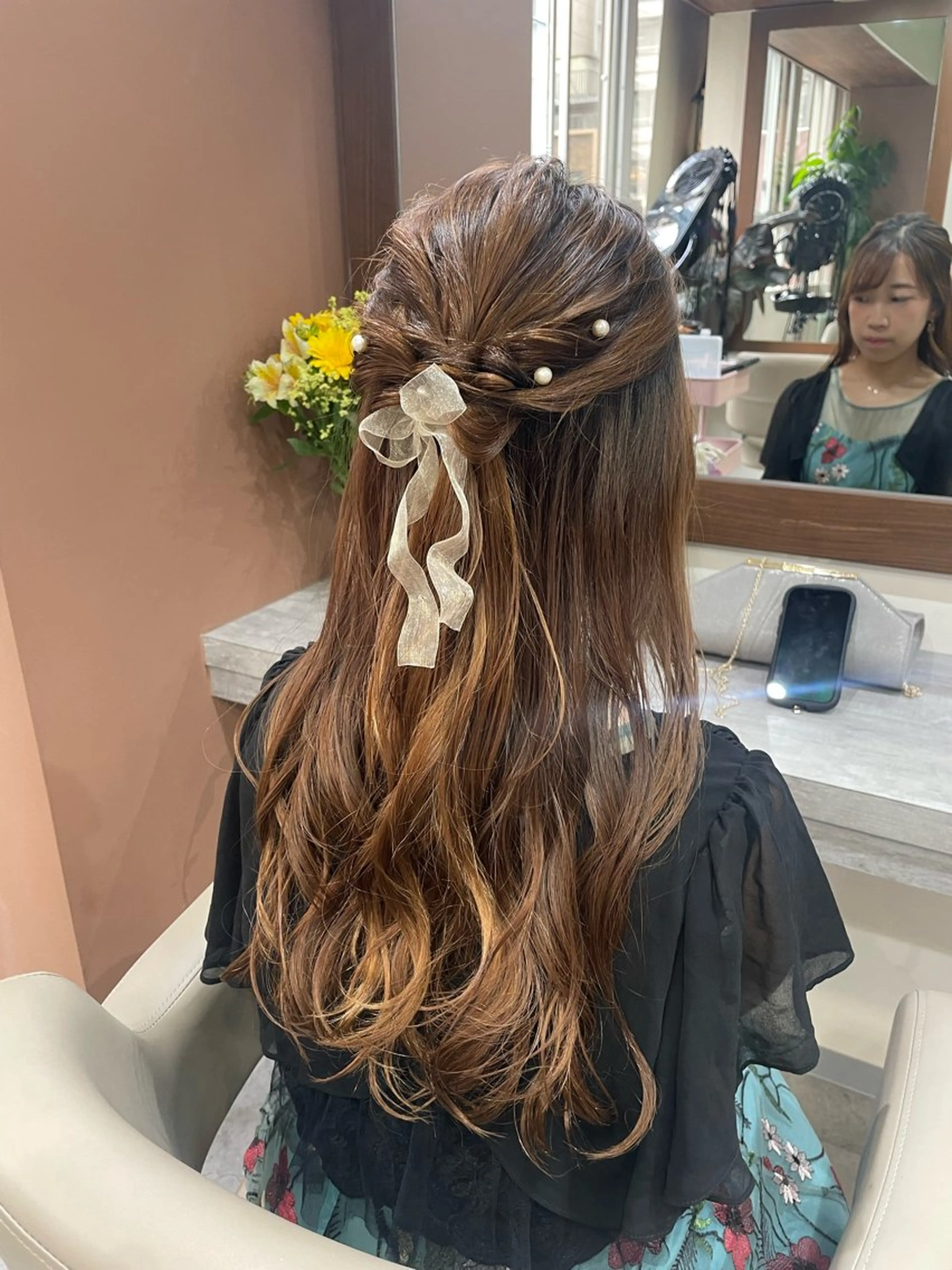 ロング ヘアアレンジ ヘアセット 韓国風パーマ/ヘア セット/店長みづきのヘアスタイル