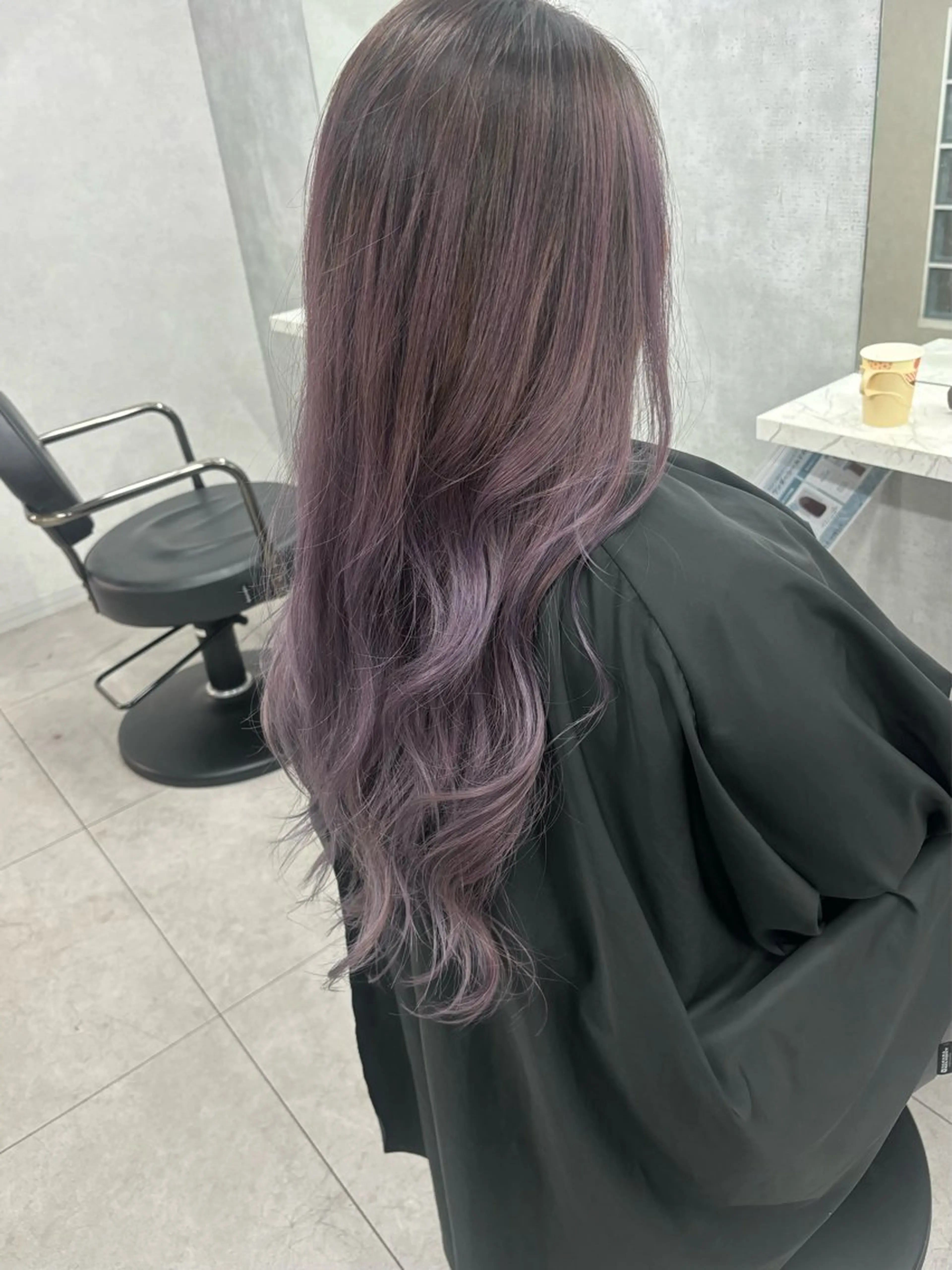 ロング カラー バレイヤージュ レイヤーカット カット ヘアカラー 石井 紫文のヘアスタイル