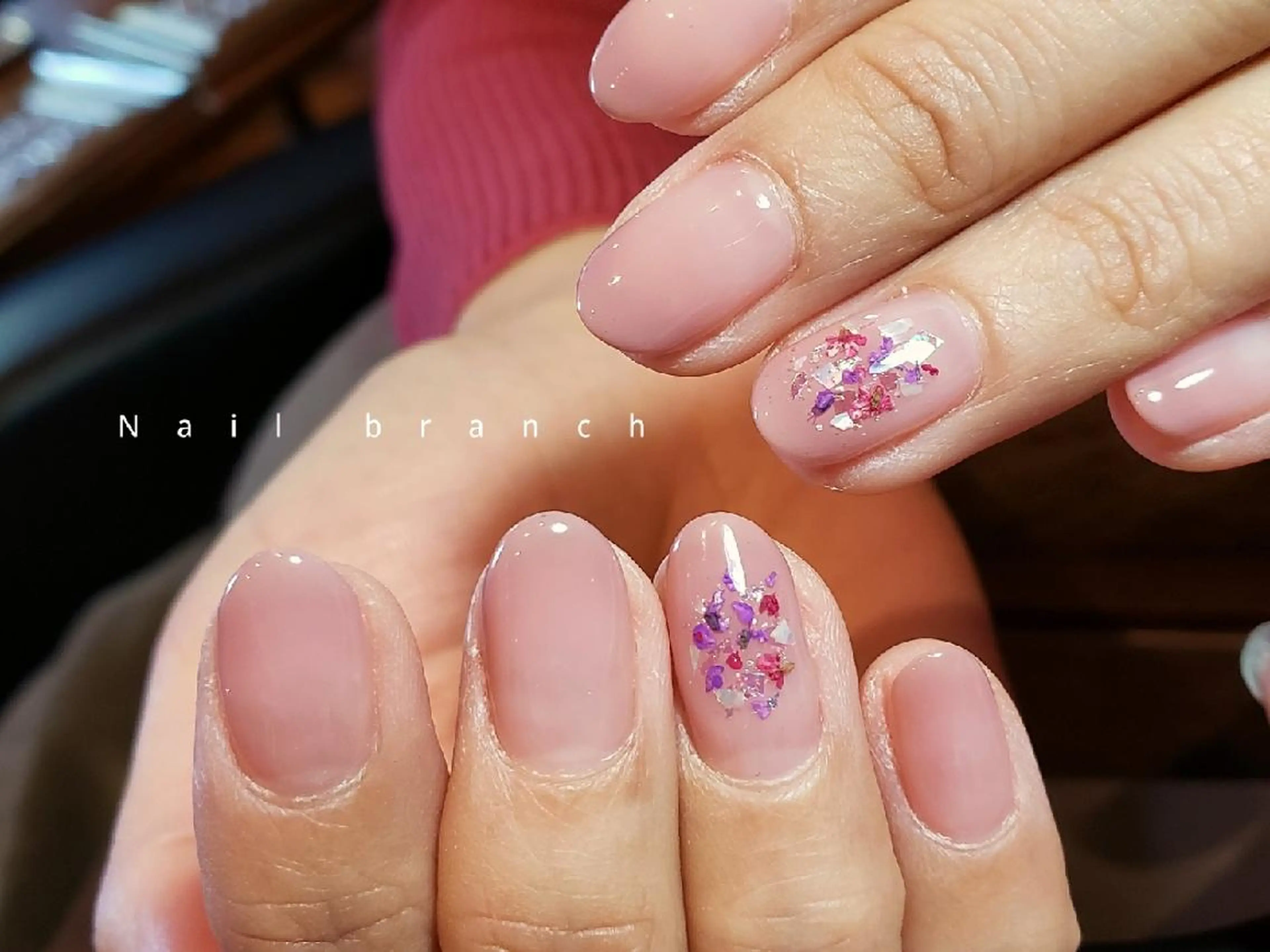 ネイル ピンク ピンクベージュ ハンドネイル Nail branchのネイルデザイン