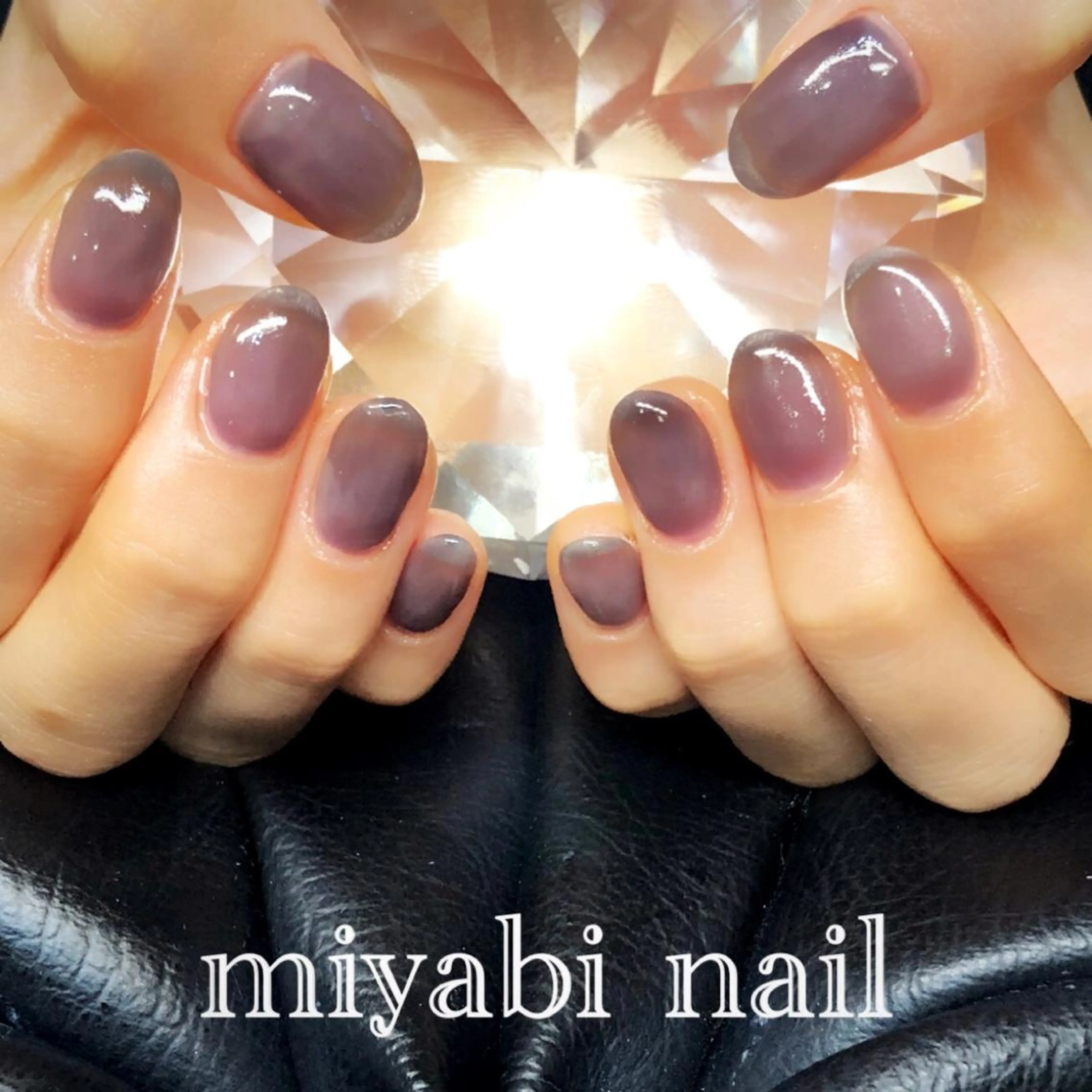 ネイル ジェルネイル ワンカラーネイル シンプルネイル ハンドネイル miyabi nail 桂川駅近くのネイルデザイン