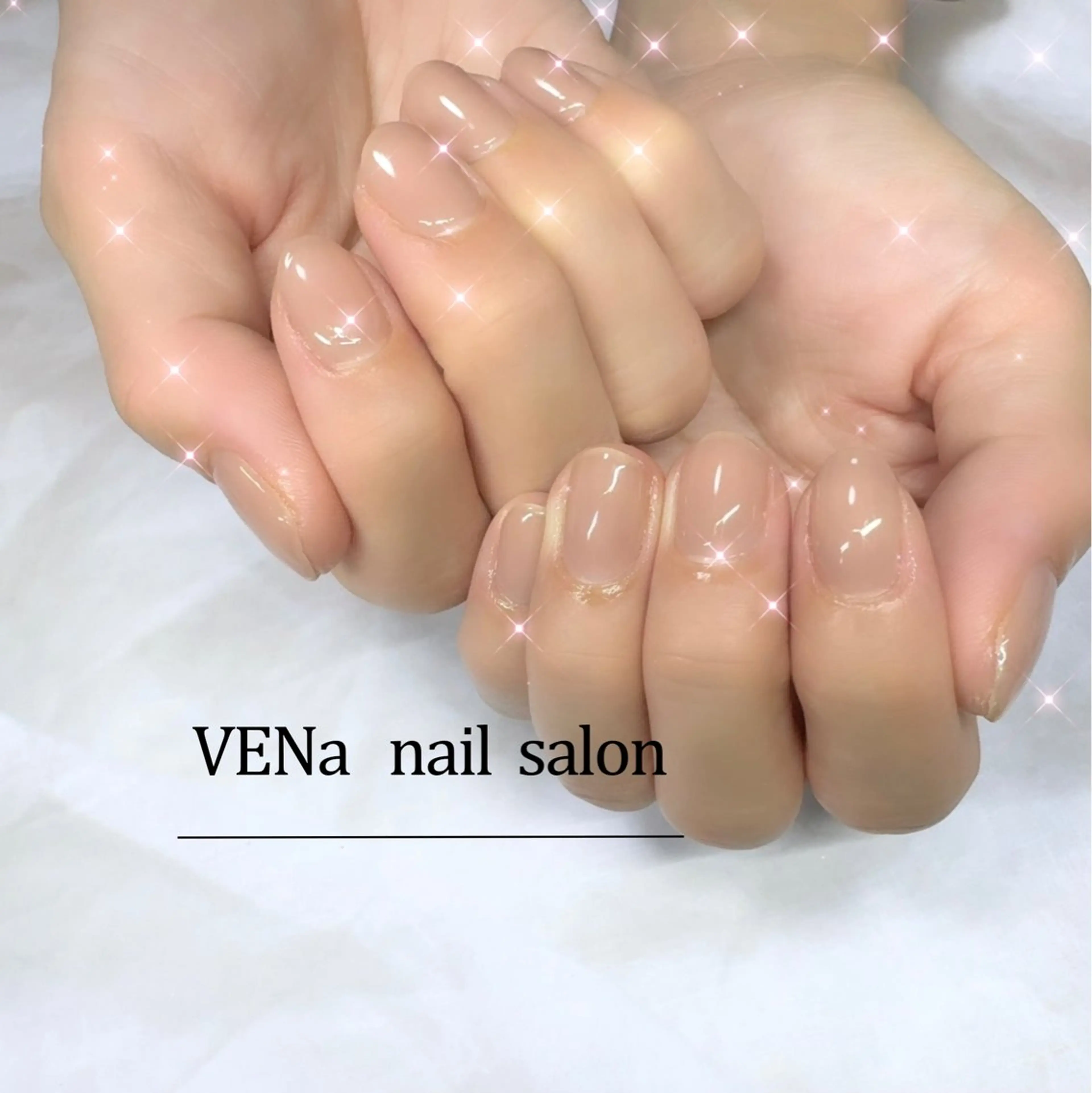 ネイル オフィスネイル ワンカラーネイル ピンク VENa eye＆ nail salonのネイルデザイン