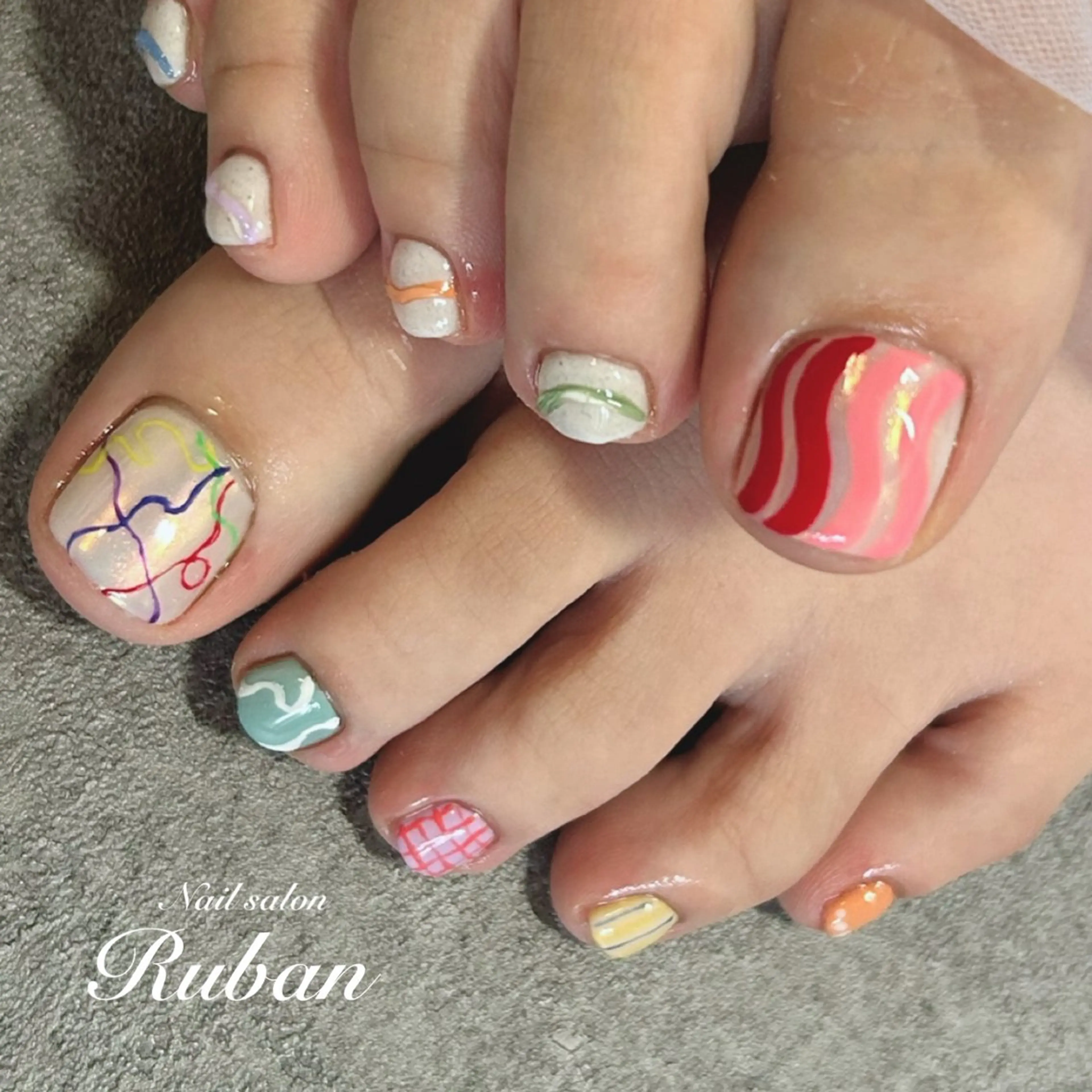 ネイル フットネイル 持ち込み Nail salon Rubanのネイルデザイン