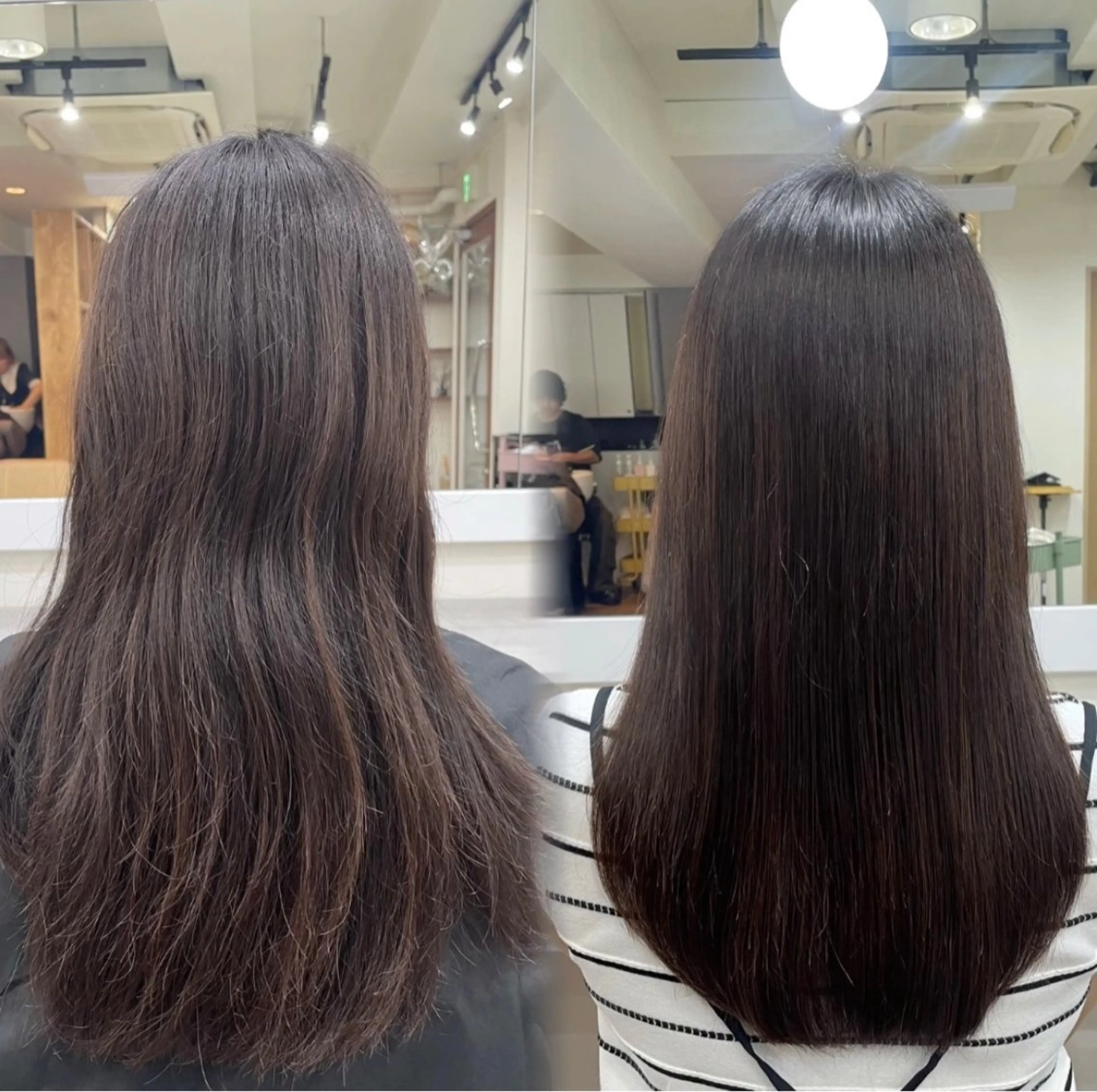 セミロング 縮毛矯正 韓国風パーマ/ヘア セット/店長みづきのヘアスタイル