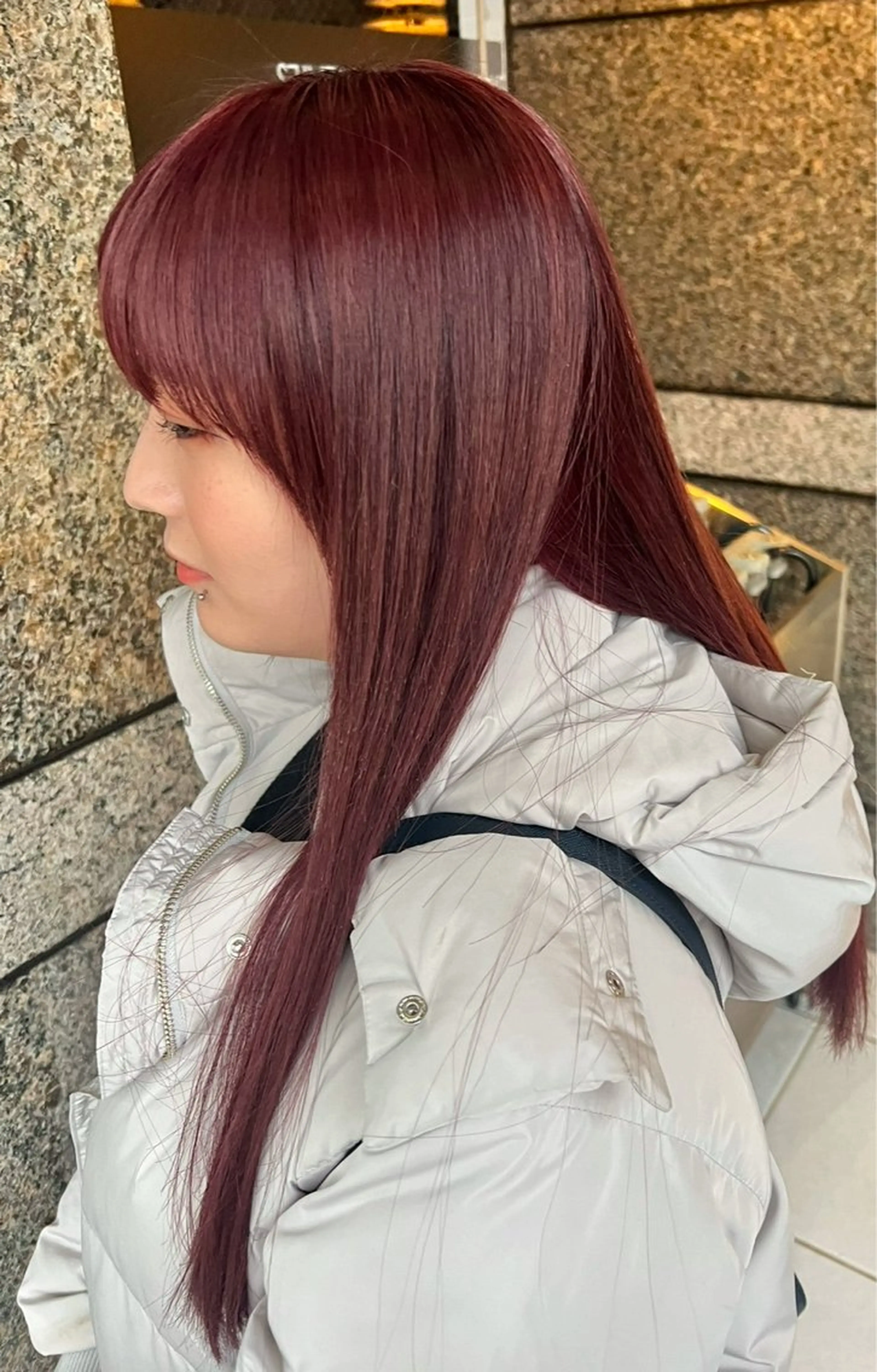 ロング カラー クロギ リョウのヘアスタイル