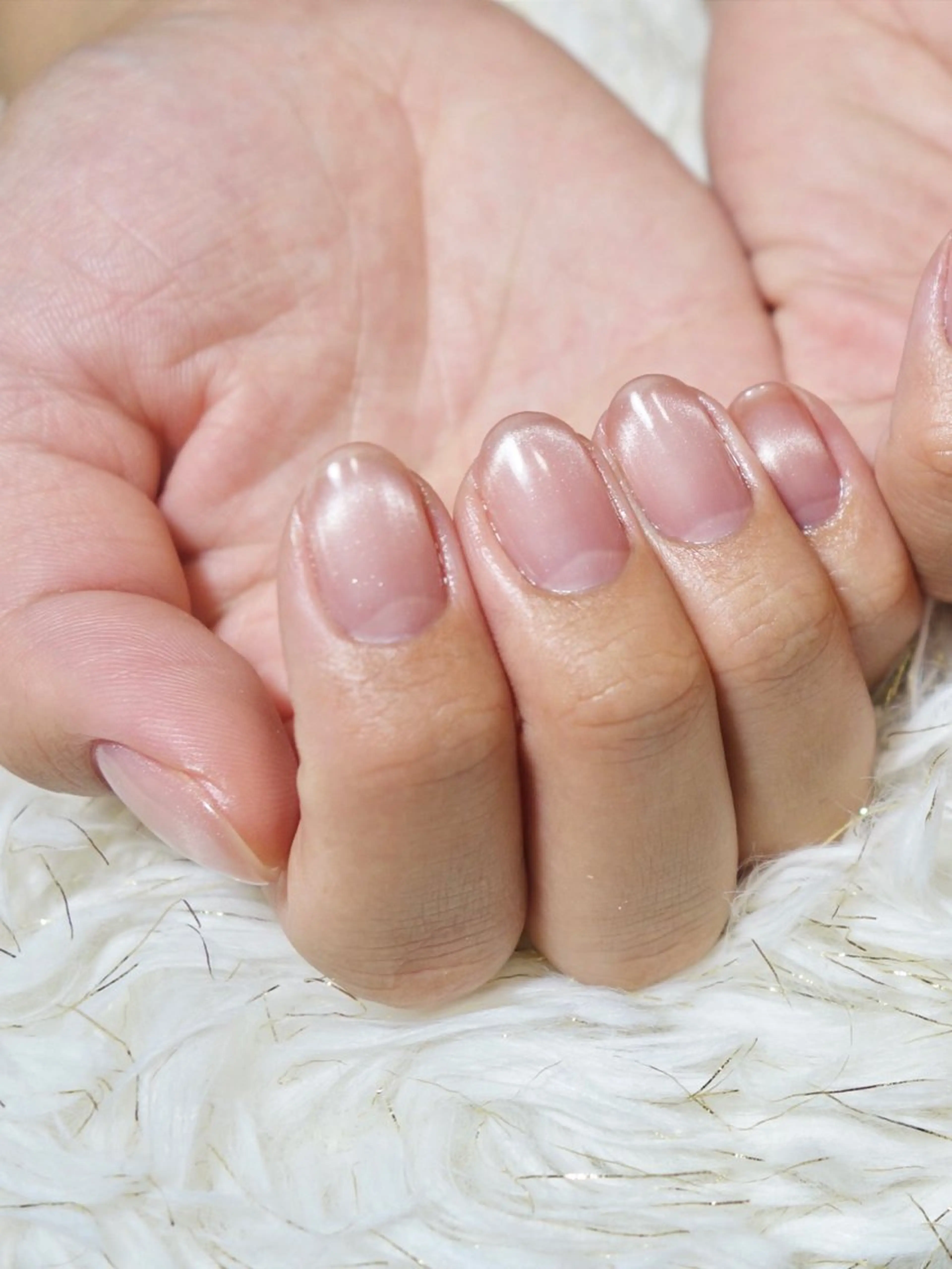 ネイル マグネットネイル ピンク ピンクベージュ ハンドネイル nailsalon VENUSのネイルデザイン