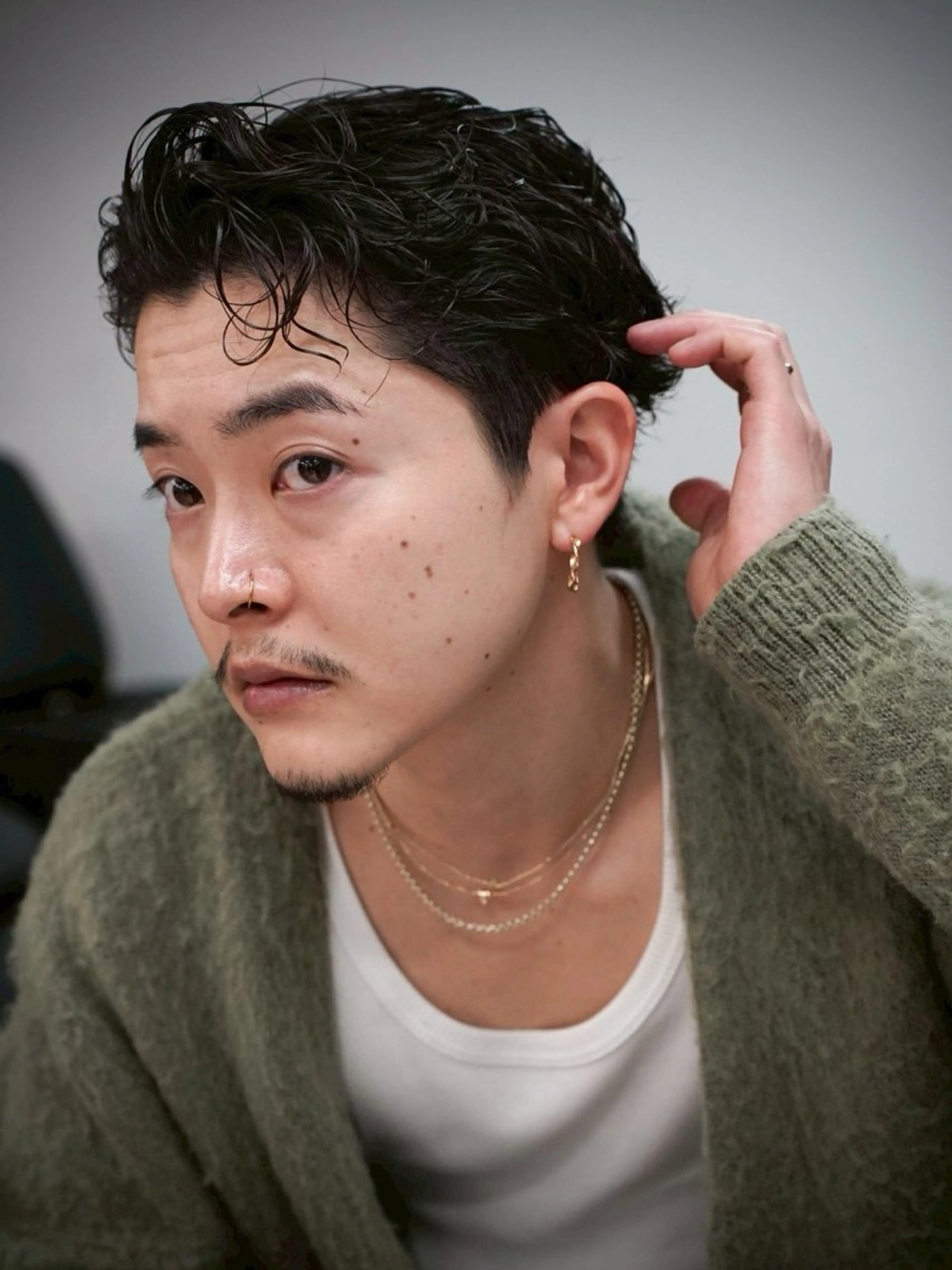 ショート パーマ メンズ オールバック ワックス脱毛 眉カット 💈メンズフェード 特化DAIYA💈の眉毛・アイブロウイメージ