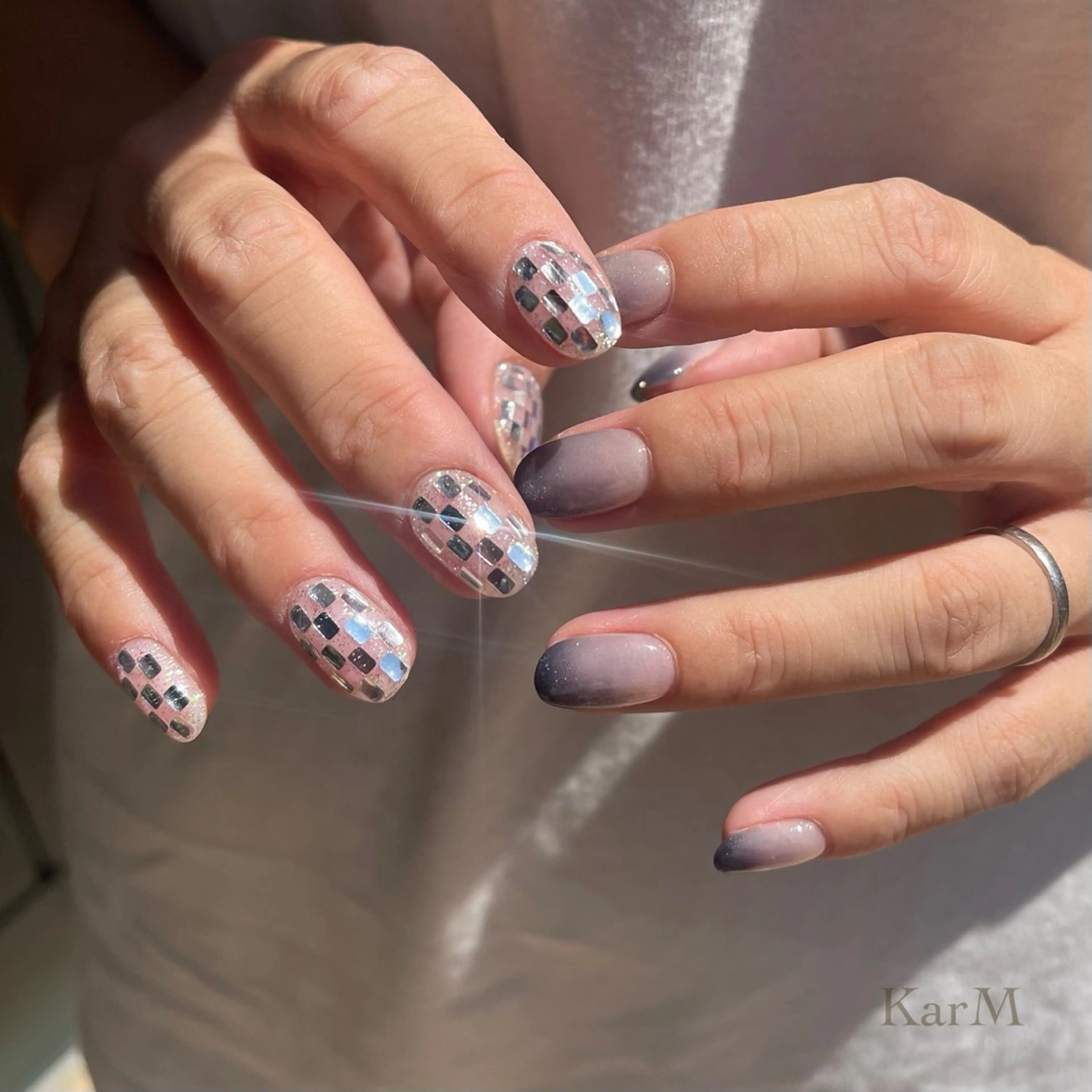 ネイル オーロラネイル チークネイル フットネイル フレンチネイル グラデーション ハンドネイル ogino karinのネイルデザイン