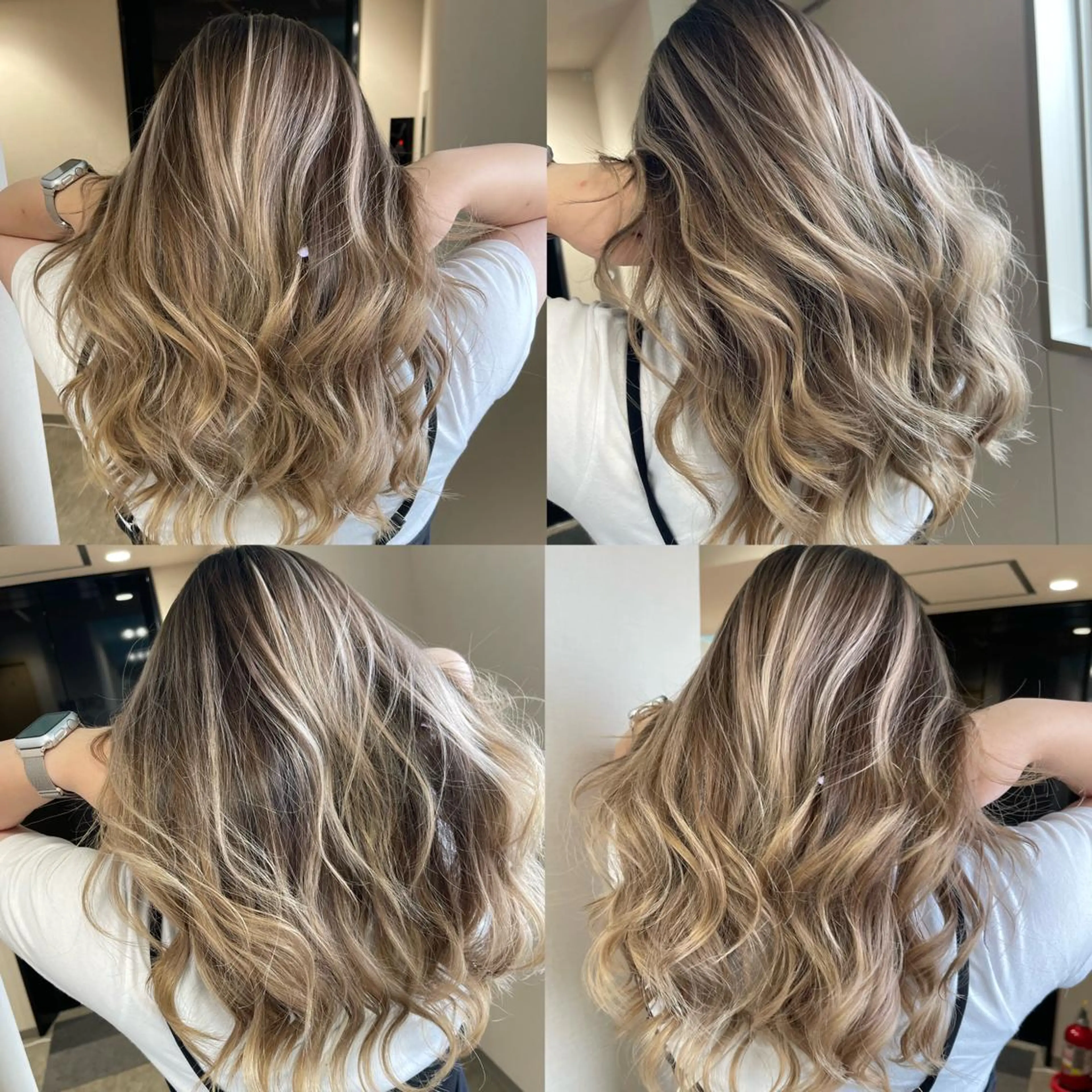 ロング カラー ヘアアレンジ デザインカラー 外国人風カラー ヘアカラー 松井那津子 /ハイライトブリーチのヘアスタイル