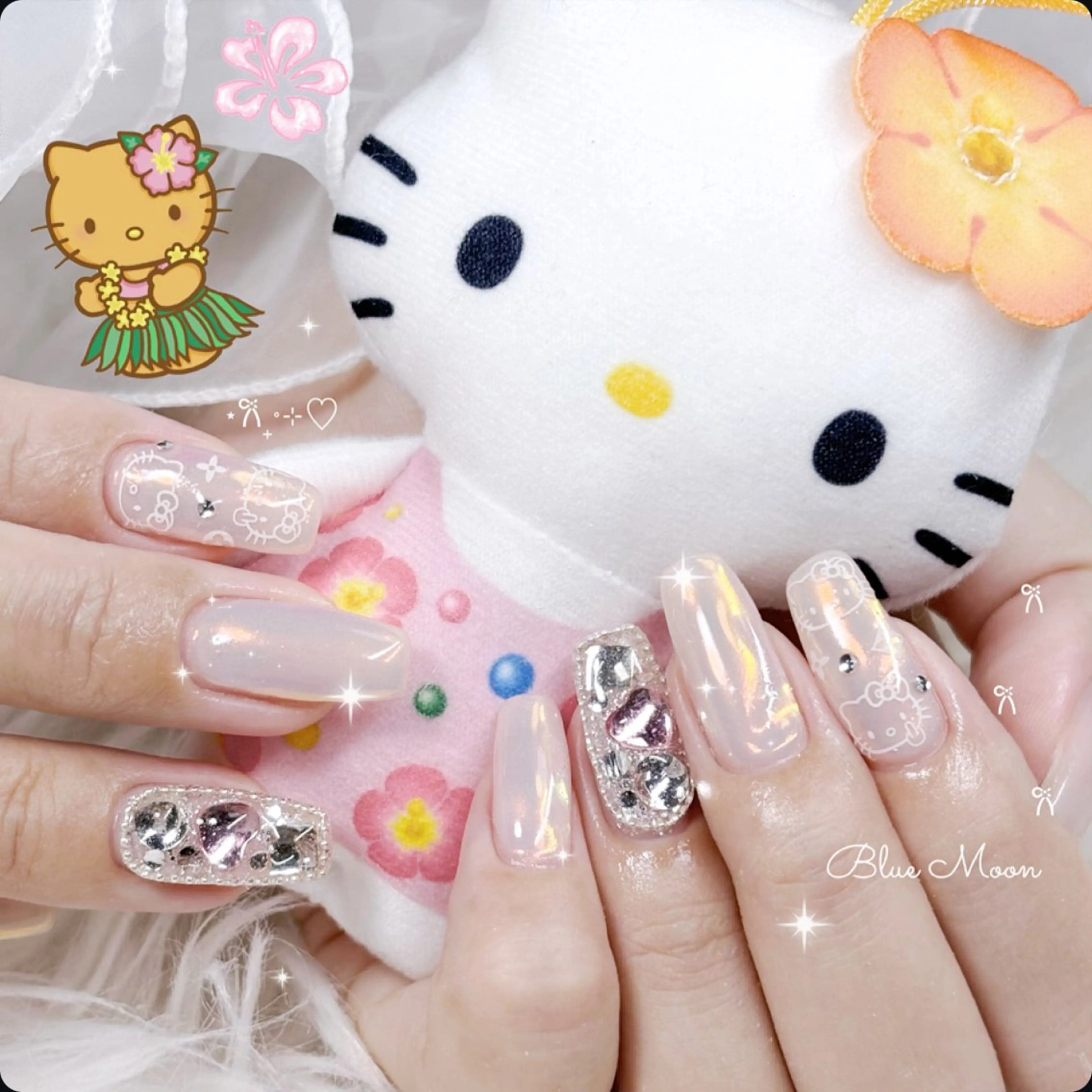 ネイル ミラーネイル ハンドネイル フットネイル ハンドケア nail salon Blue Moonのネイルデザイン