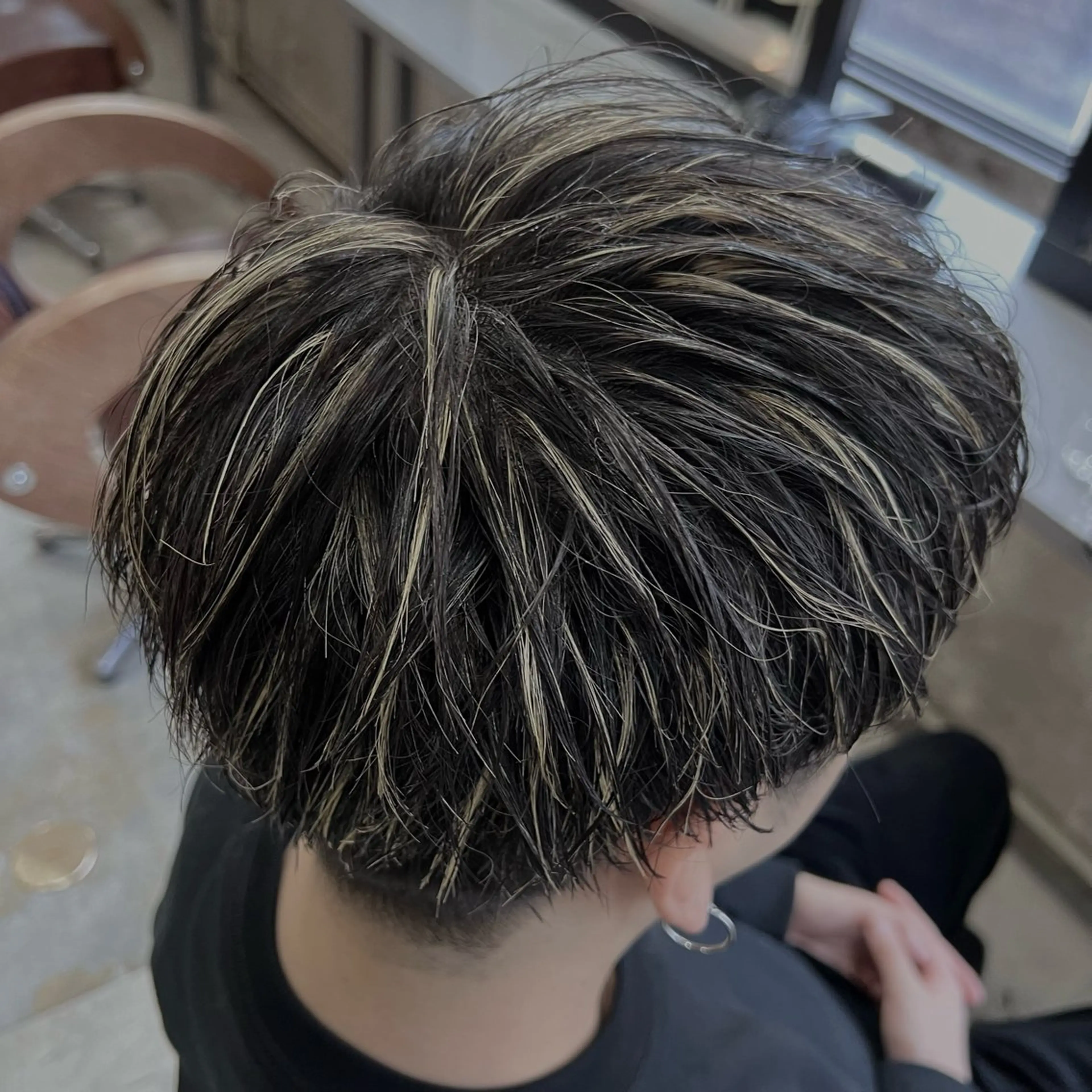 ミディアム カラー メンズ カット パーマ メンズカット特化🐺 メンズウルフ/置塩祥のヘアスタイル