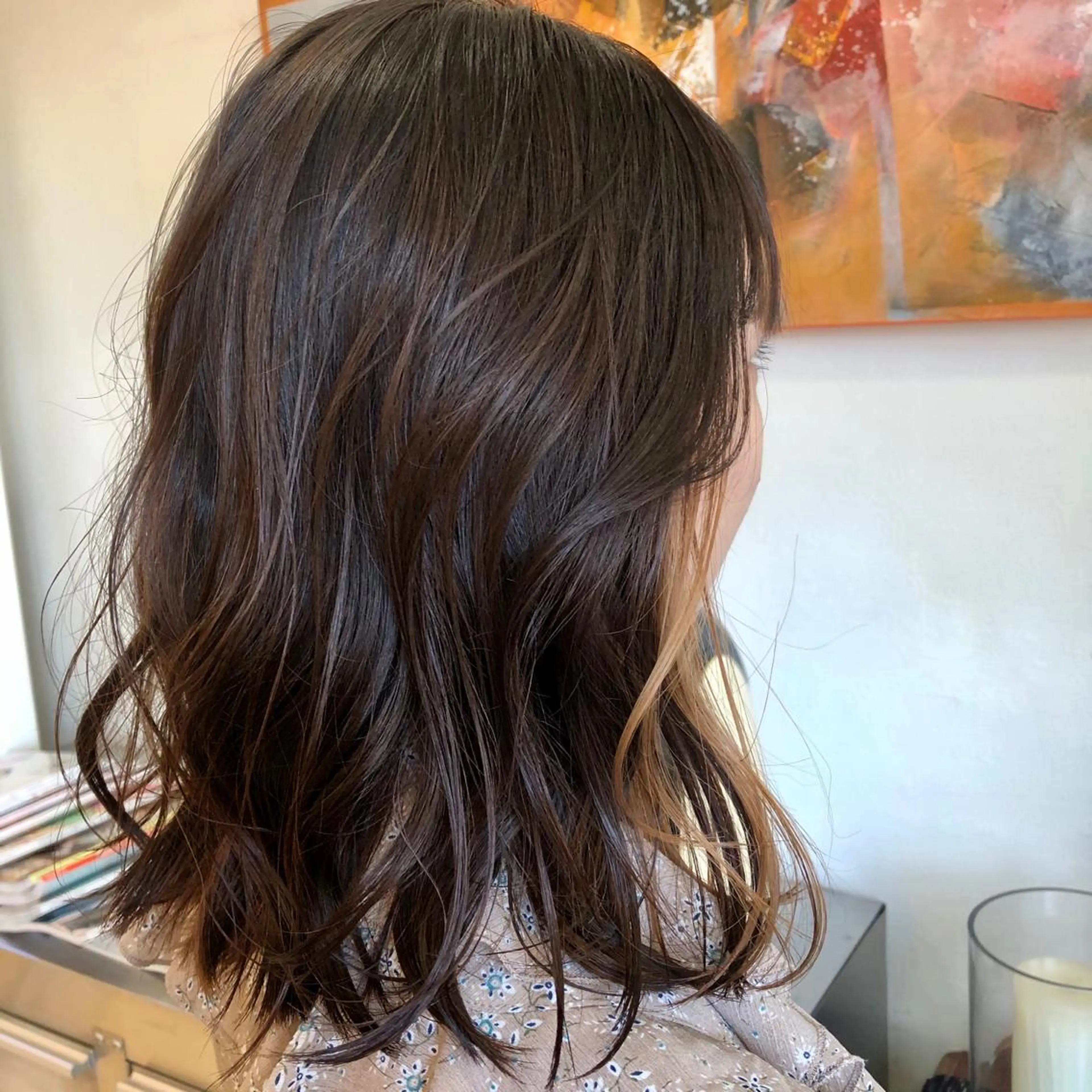 ミディアム 鶴﨑 美優亜のヘアスタイル