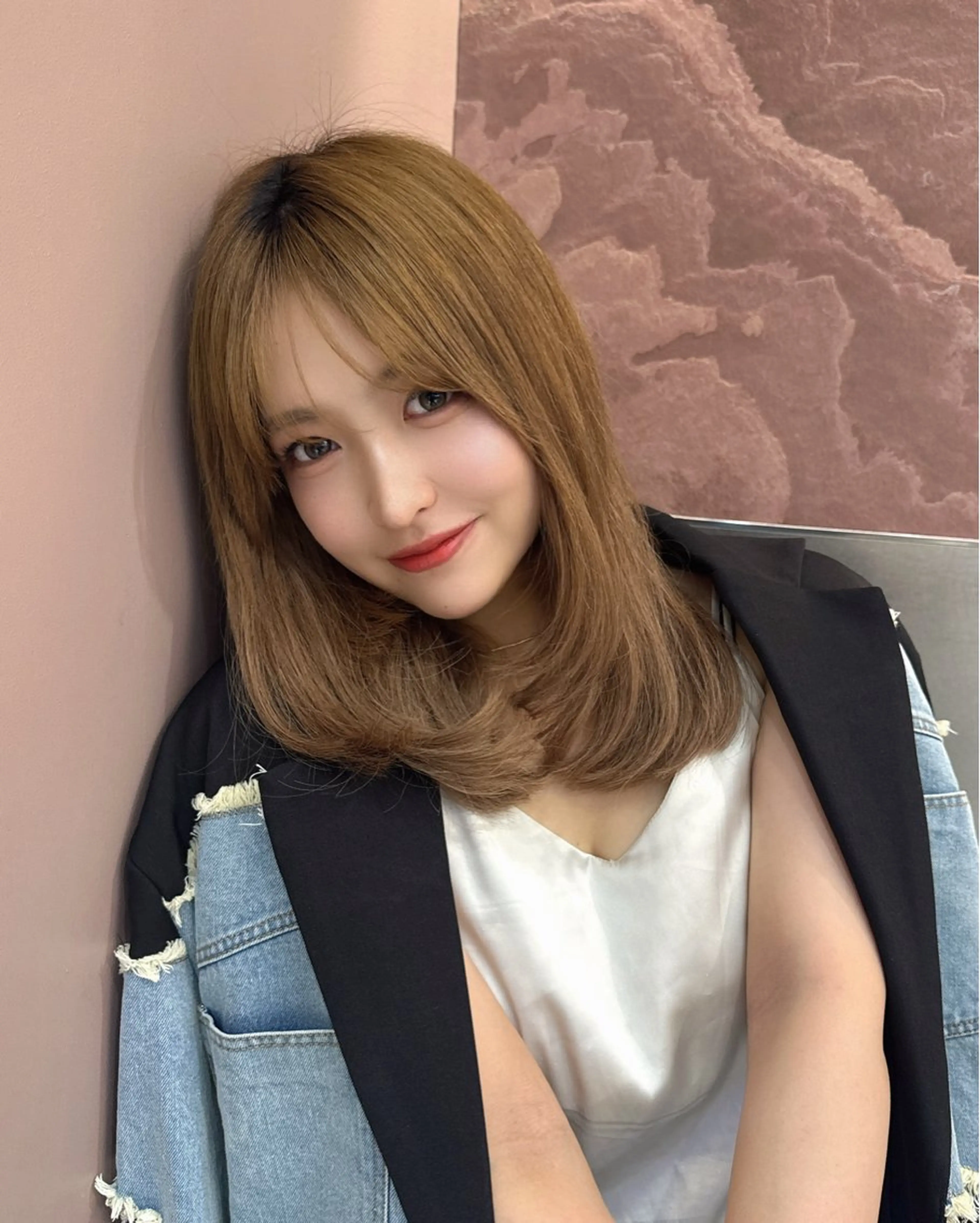 ミディアム 韓国ヘア/美髪矯正/ Haruna🦋のヘアスタイル