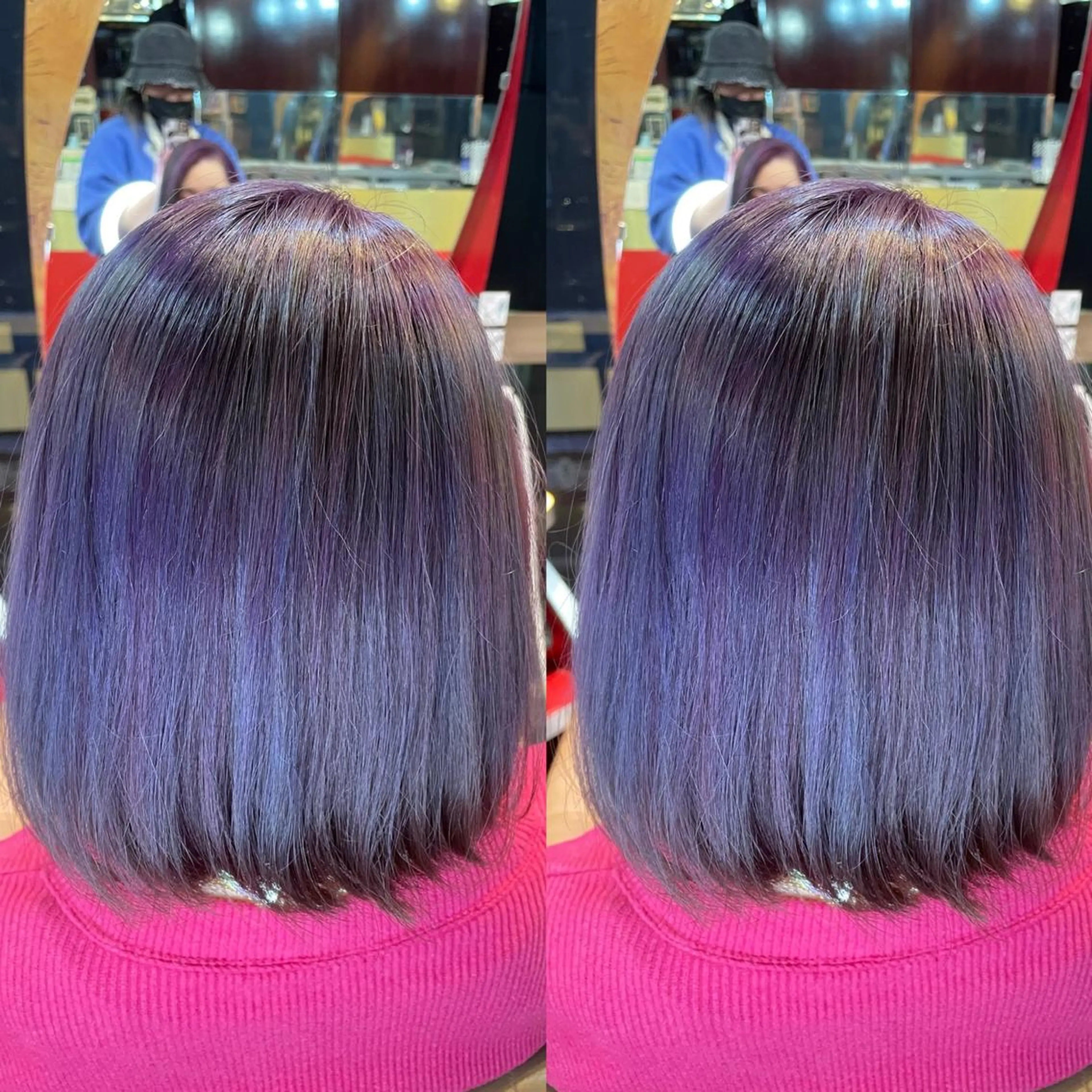 ミディアム カラー パープルカラー 👑派手髪/カット 👑ANRYのヘアスタイル