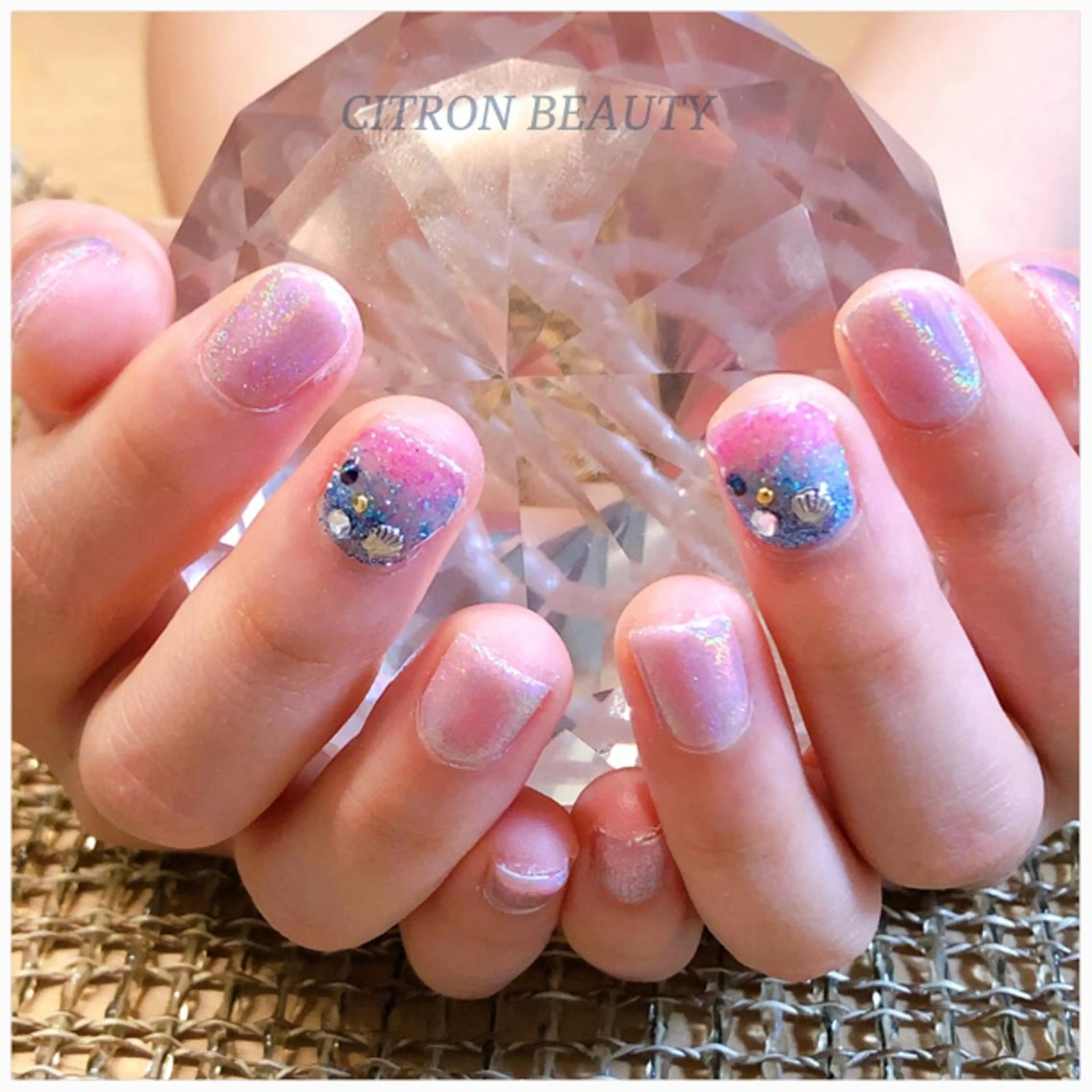 ネイル ラメ(グリッター) CITRON NAIL💅練習生のネイルデザイン