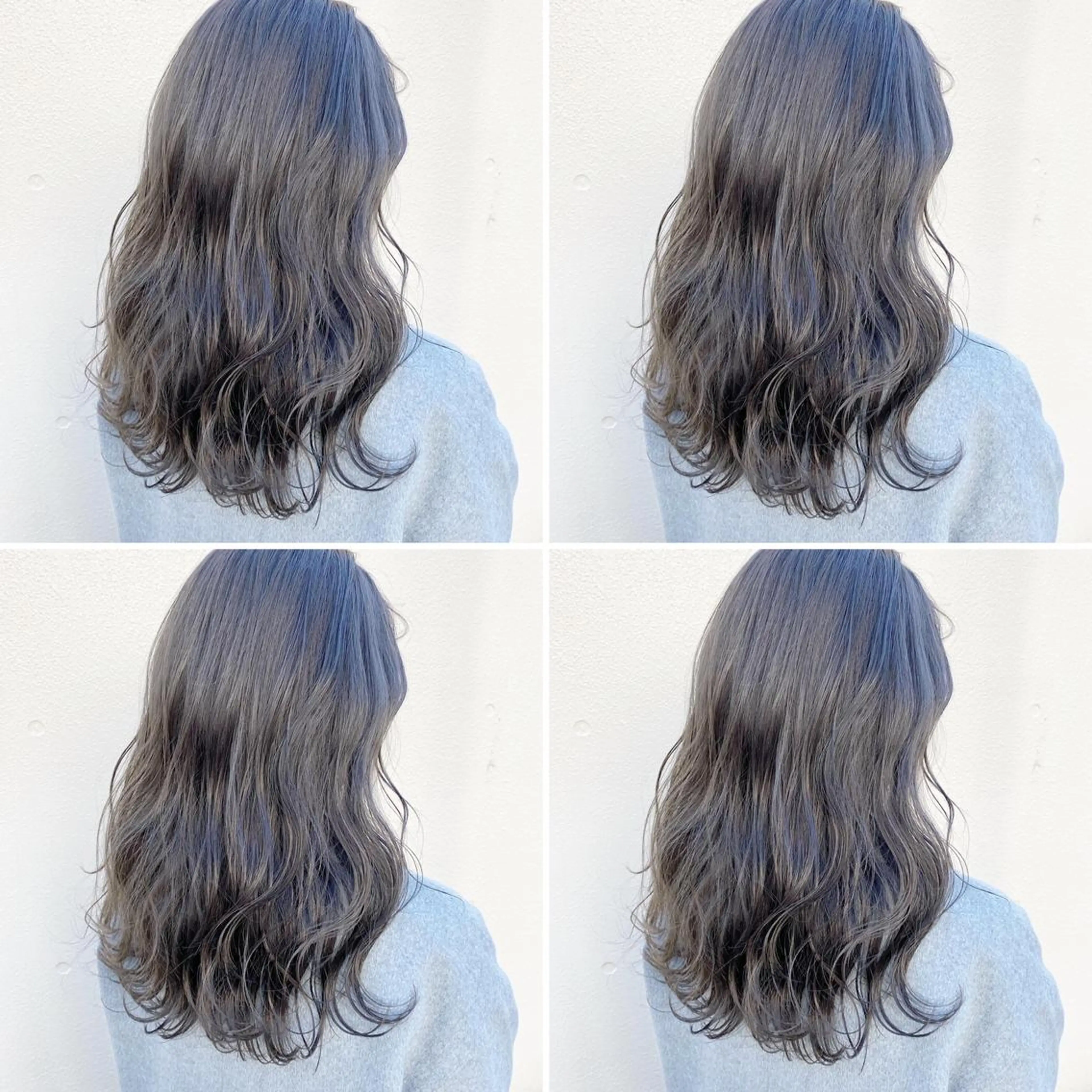 セミロング カラー アディクシーカラー アクアカラー ブルーカラー ブルージュ ダブルカラー RAFTOKYO　2nd所属・【美髪矯正】【スト カール】小野村翔太のヘアスタイル