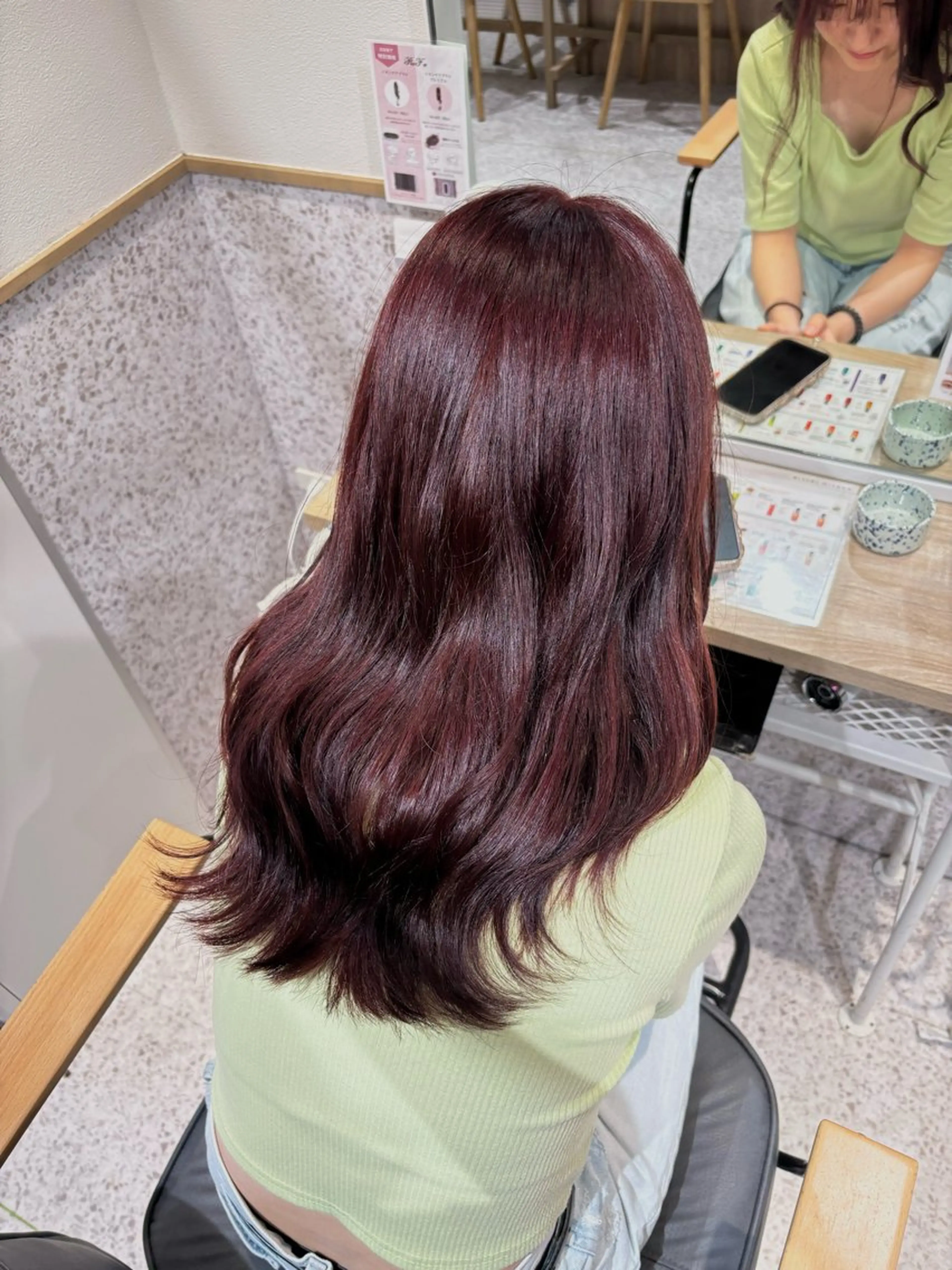 セミロング カラー セミロングパーマ ダブルカラー イヤリングカラー ハイライトカラー ハイトーンカラー ヘアカラー 暖色カラー/ パリジェンヌ💟みくのヘアスタイル